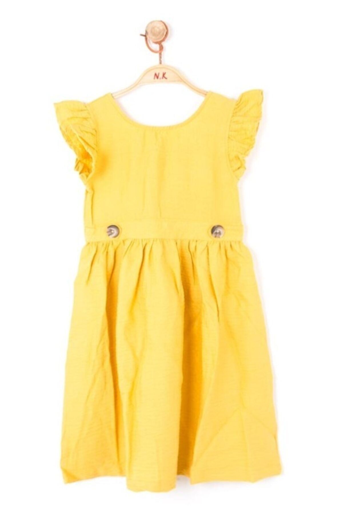 Nk Kids Kız Çocuk Sarı Apoletli Jile Elbise