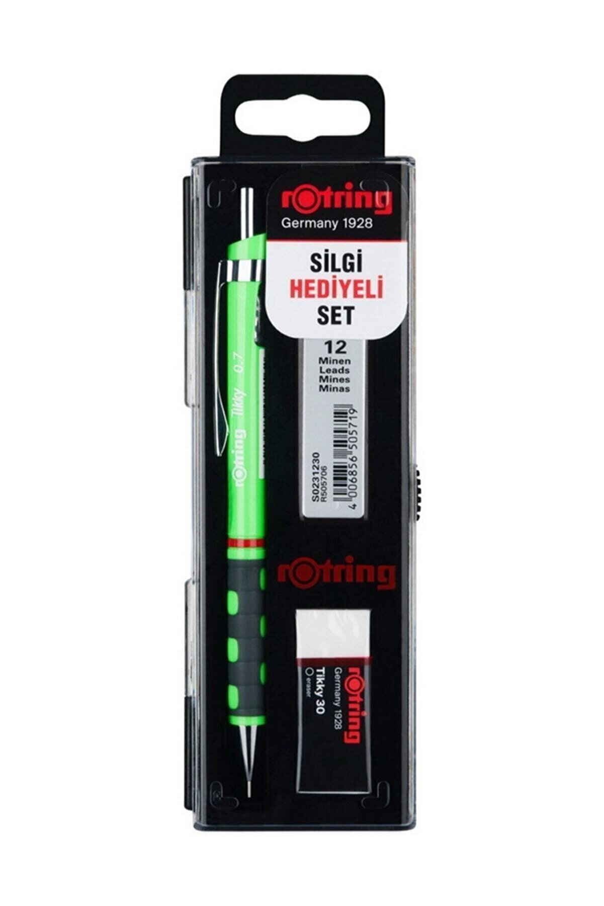 Rotring Kurşun Kalem Versatil Kalem Tikky 0.7 Neon Yeşil Okul Seti Uçlu Kalem