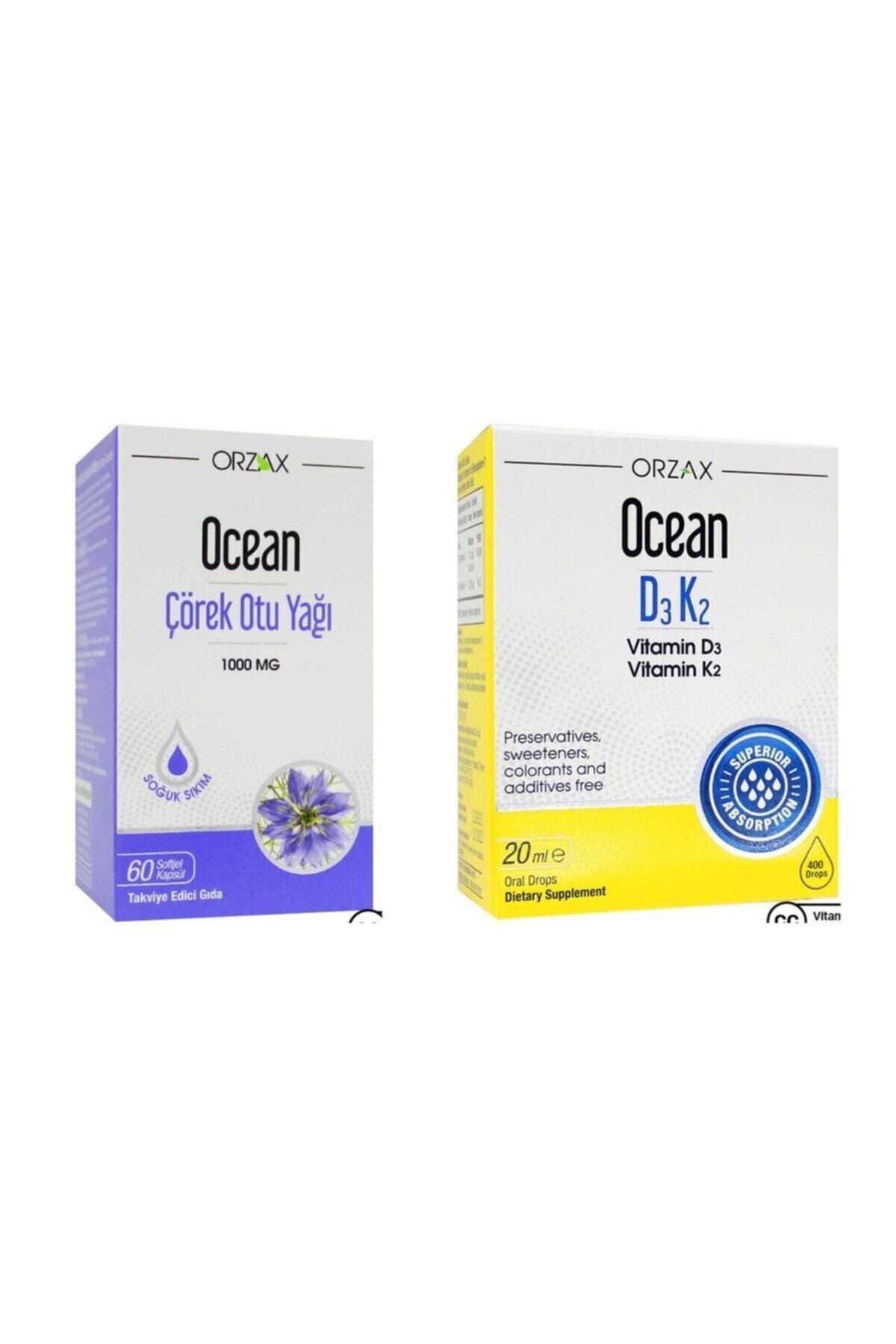 Ocean Ocean Çörek Otu Yağı 60 Kapsül Ve Ocean Vitamin D3 K2 20ml