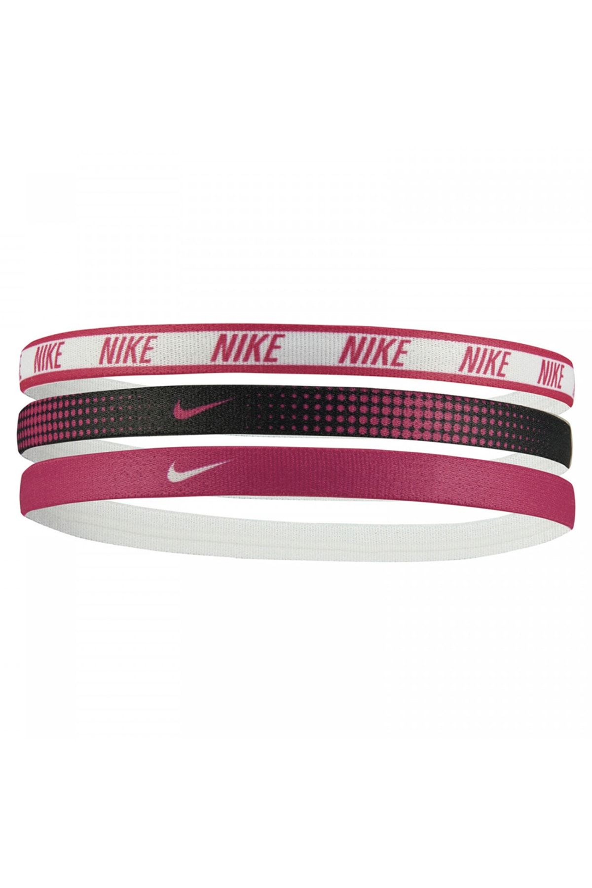Nike N.000.2560.975.os Prınted Headbands 3pk Whıte Saç Ipi Bandı