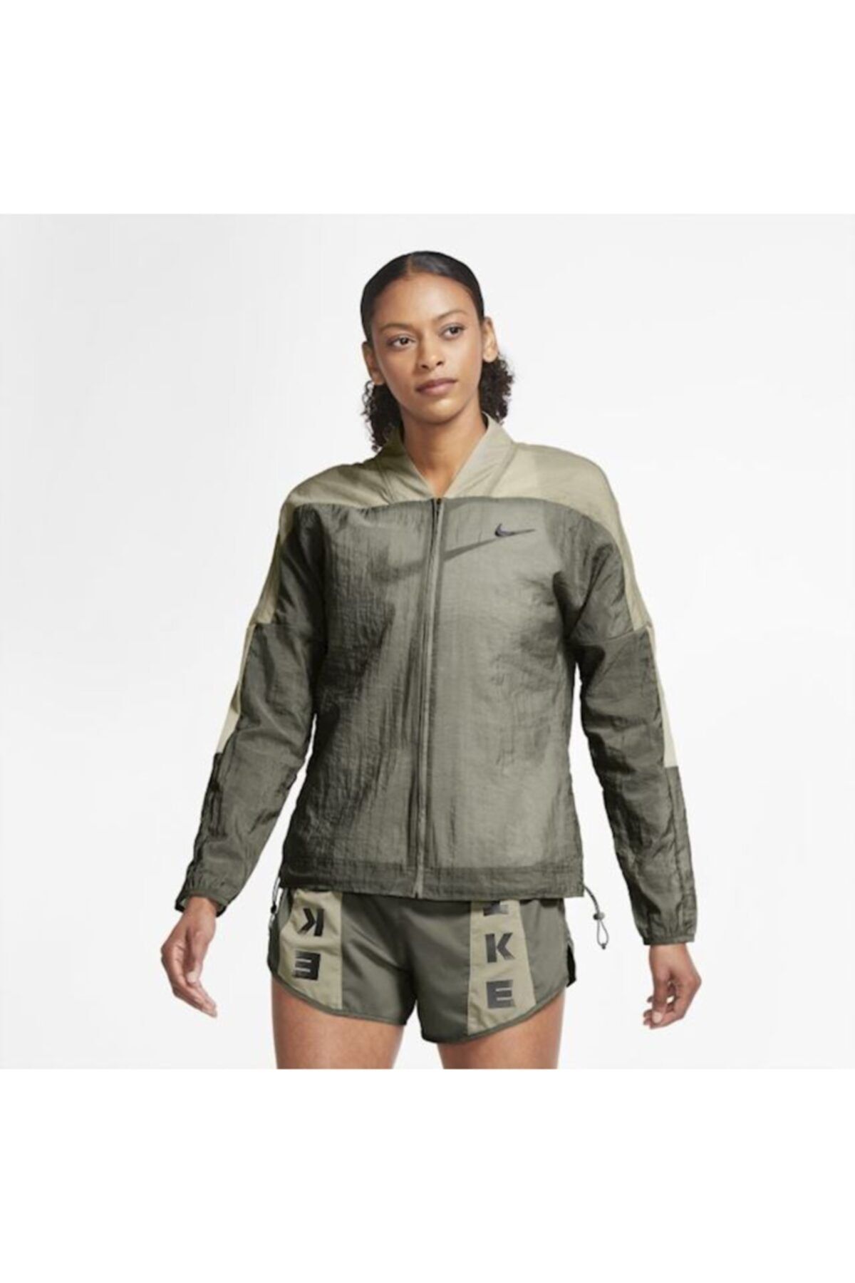 Nike Icon Clash Running Kadın Ceket - Yeşil