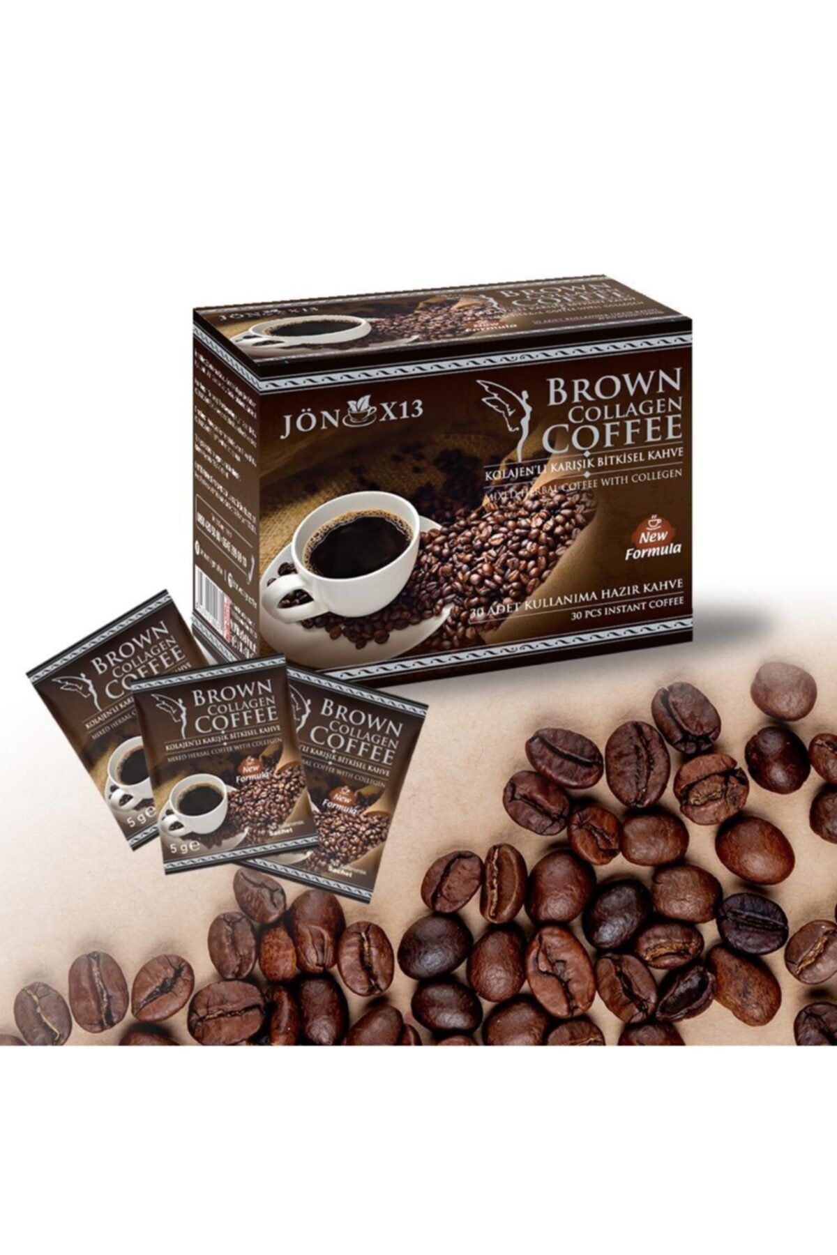 jönx13 Brown Brown Tea Colagen Kahve Kolajenli Karışık Bitkisel Kahve Browntea