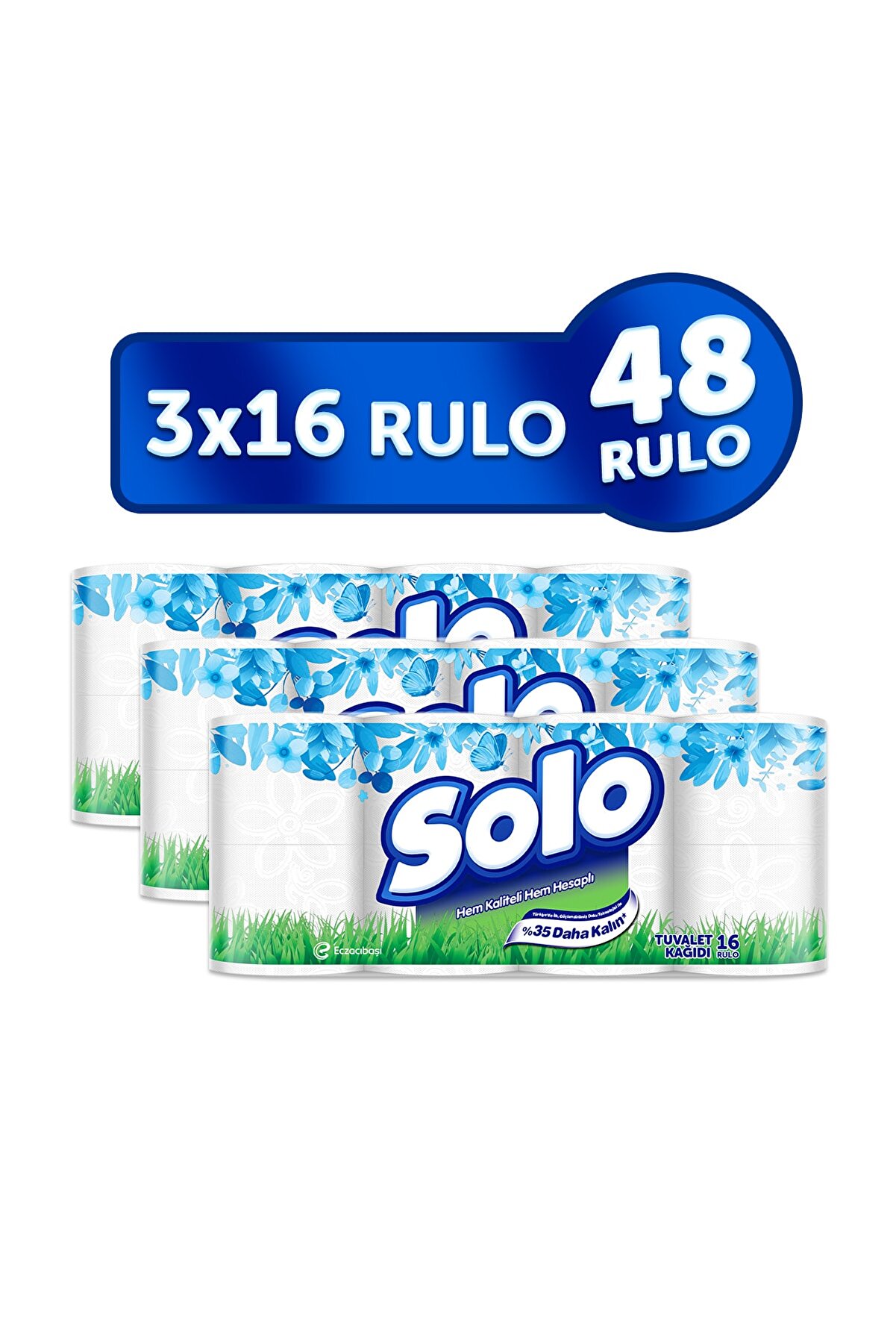 Solo Tuvalet Kağıdı 48 Rulo (16x3 Rulo)