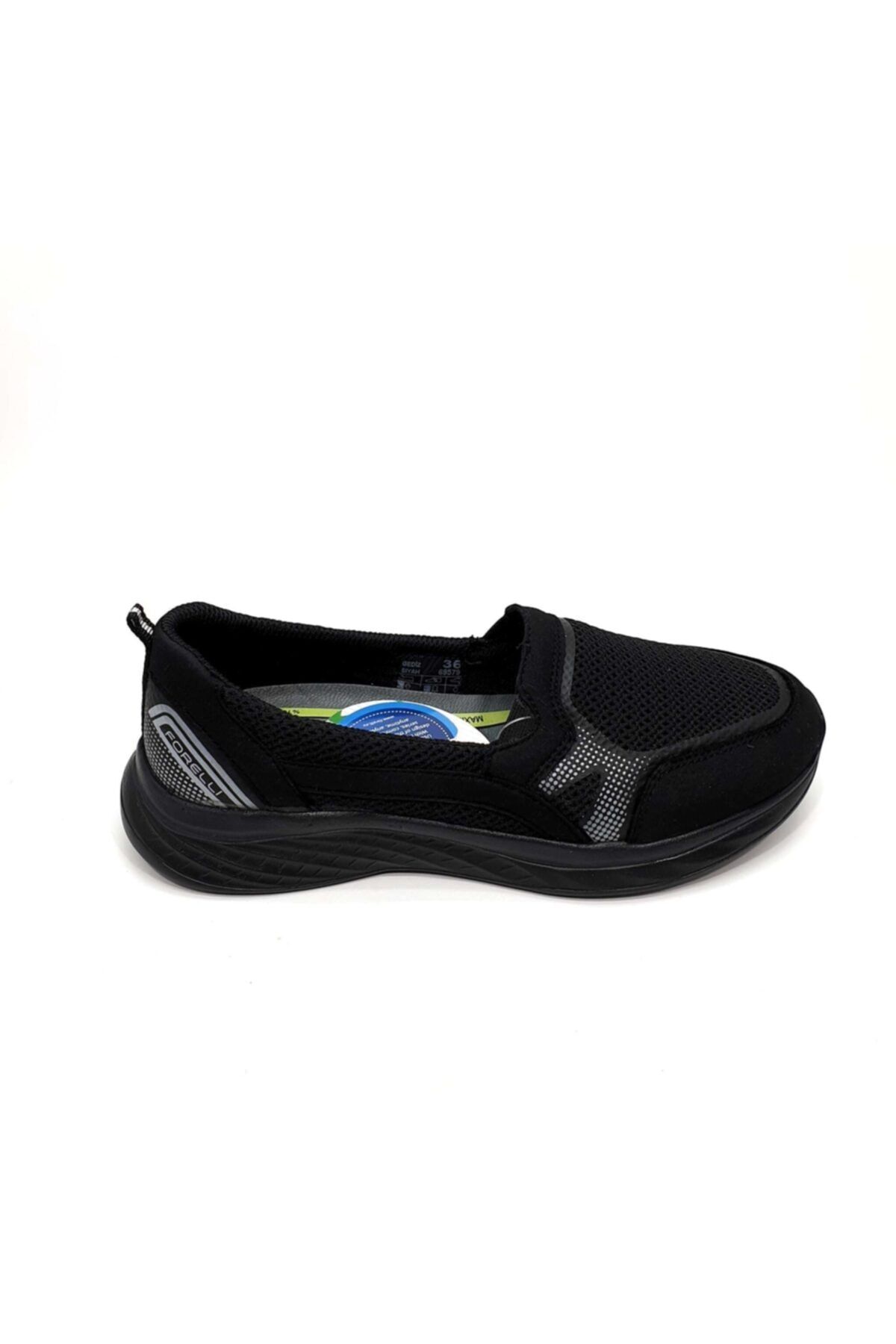 Forelli Gediz-g Anatomik Siyah Tekstil Yürüyüş Ayakkabısı