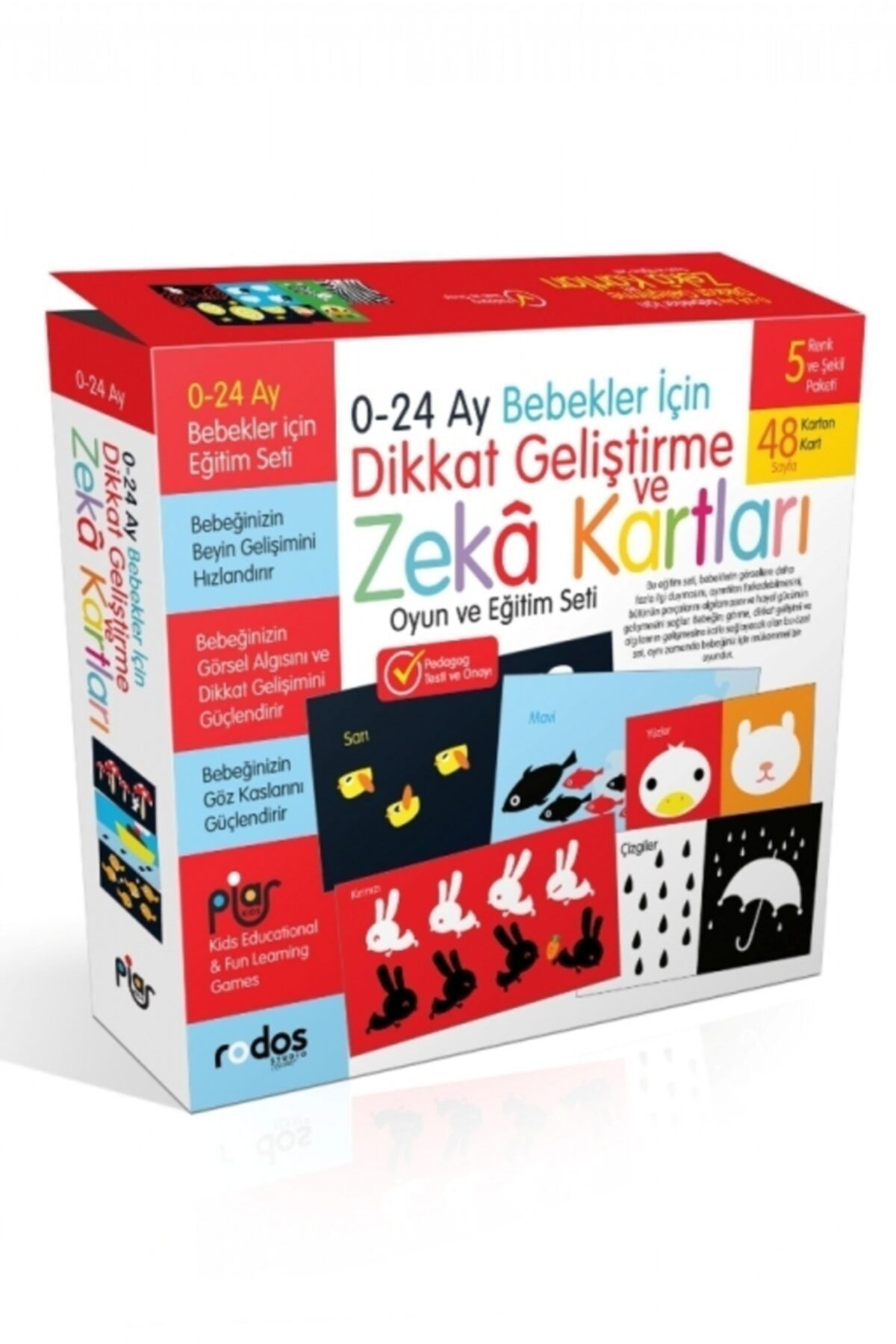 Piar Kids / 0-24 Ay Bebekler İçin Dikkat Geliştirme, Zeka Kartları Oyun Ve Eğitim Seti