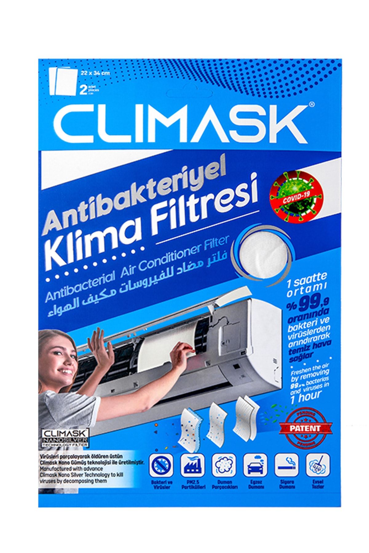CLIMASK Antiviral Klima Filtresi
