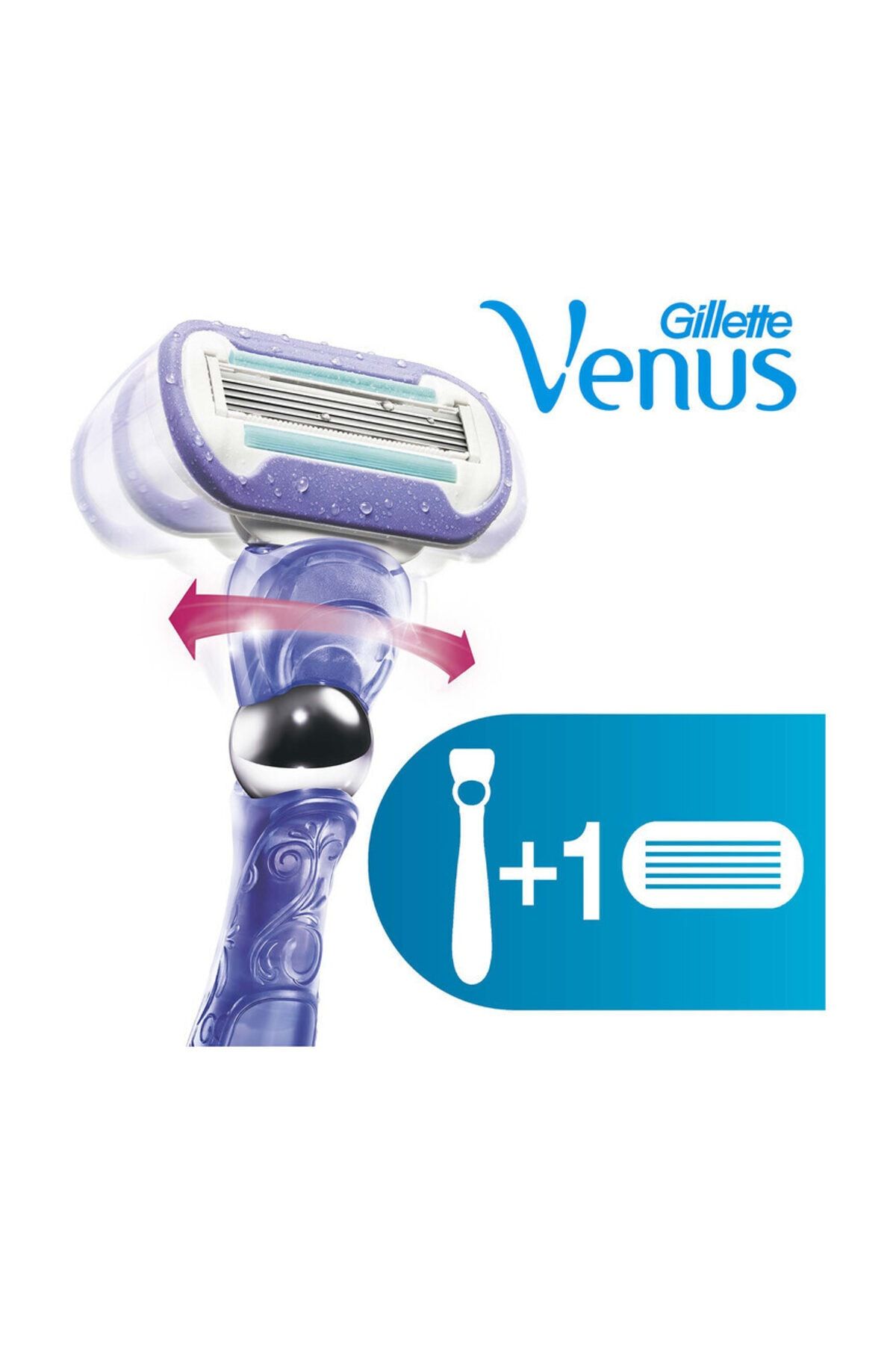 Gillette Venus Venus Swirl Kadın Tıraş Makinesi + 1 Adet Yedek Başlık