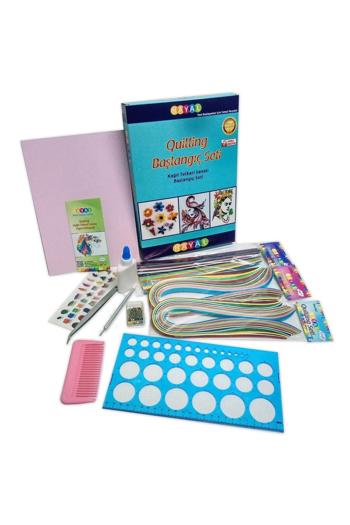 quilling Seti Quilling Başlangıç Seti - Kağıt Telkari Sanatı Seti No:1