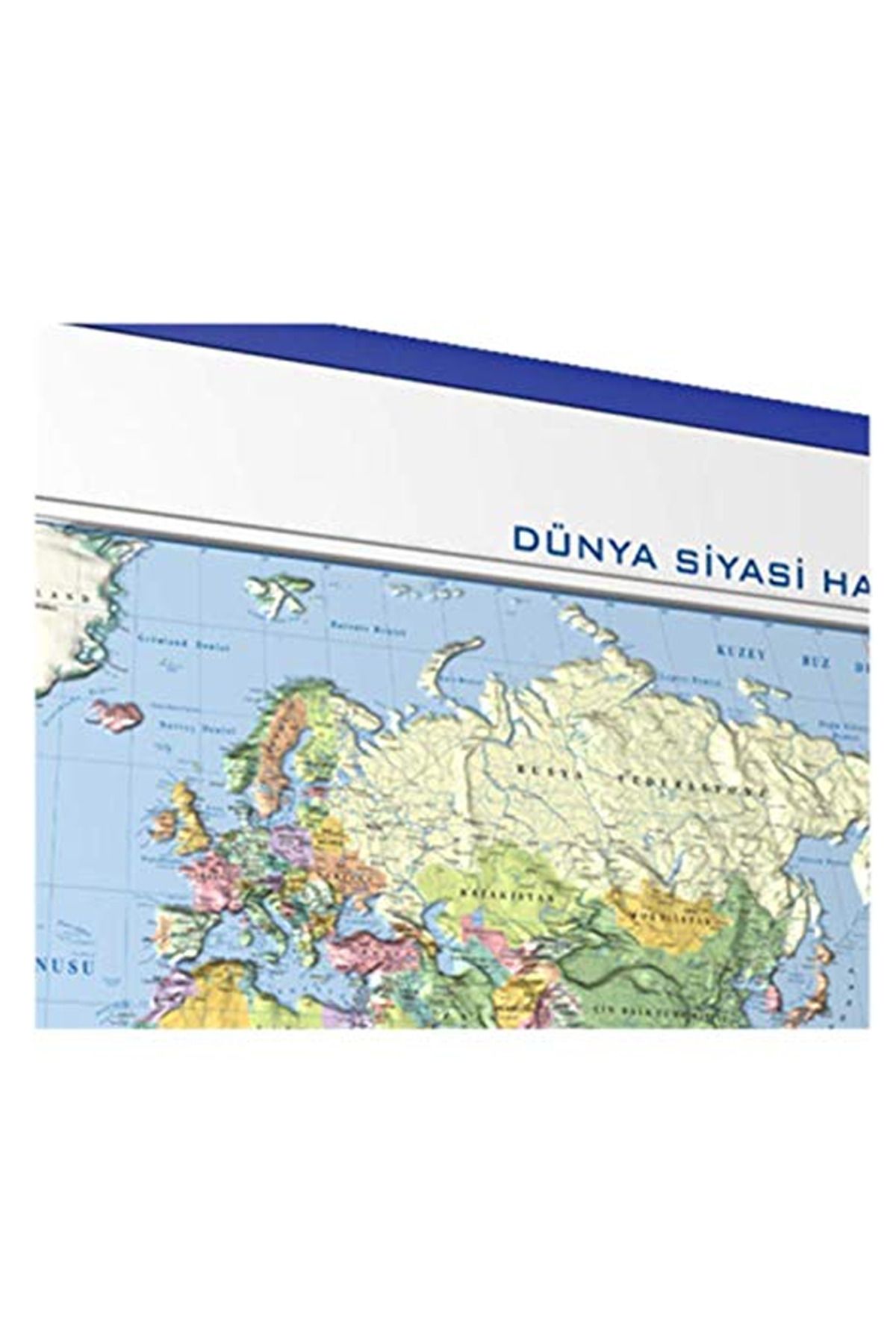 Gürbüz Kabartma Dünya Siyasi Haritası Bölgeler 70x100
