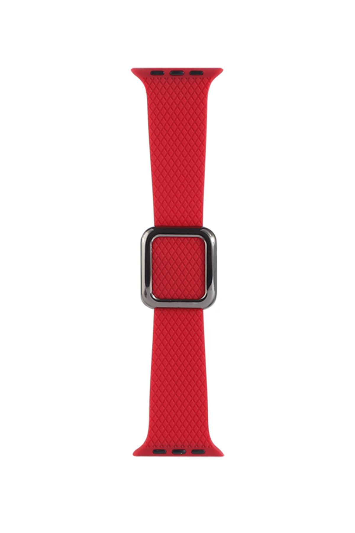 ShinyTECH Apple Watch Uyumlu Modern Tokalı (MANYETİK ÇELİK) Kordon 42,44,45,49mm Kızıl Kırmızı