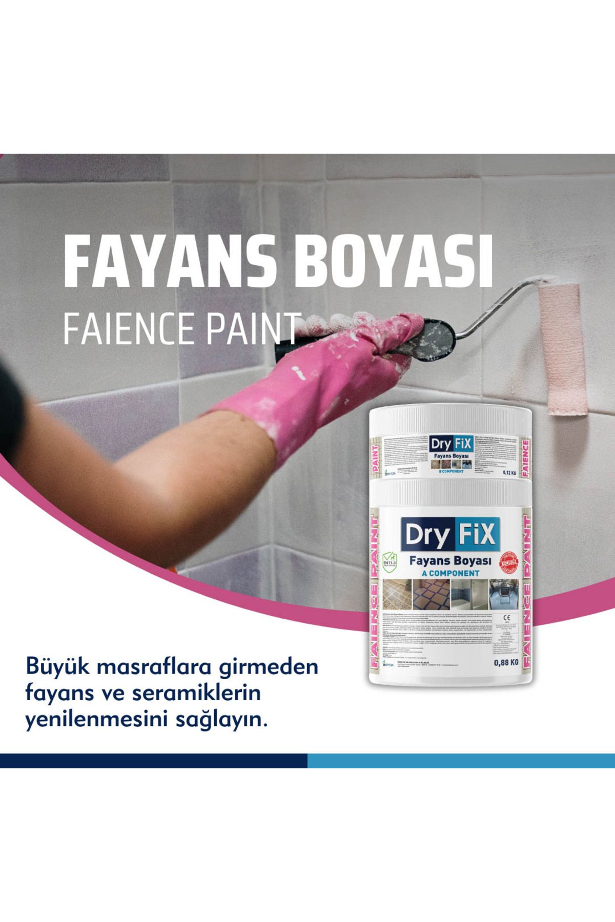 Dryfix Fayans Boyası 1 Kg | Faience Paint