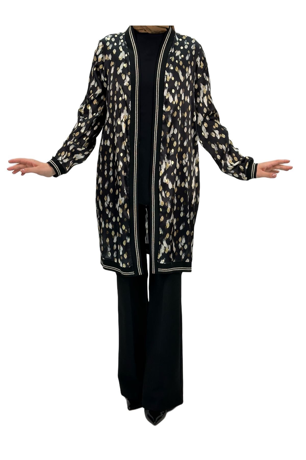 ottoman wear OTW9203 Şifon Ceket Siyah