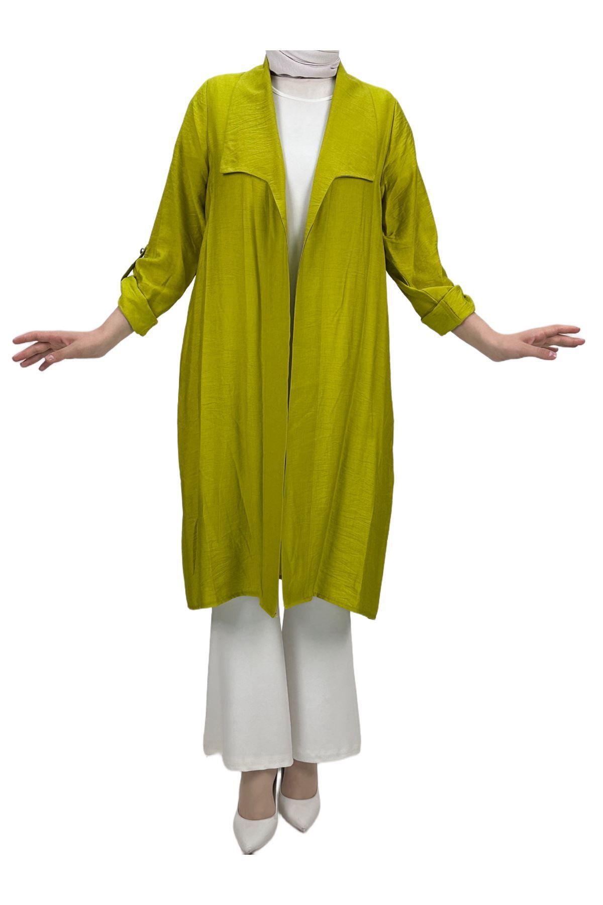 ottoman wear OTW48347 Ceket ve Bluz İkili Takım Yağ Yeşili
