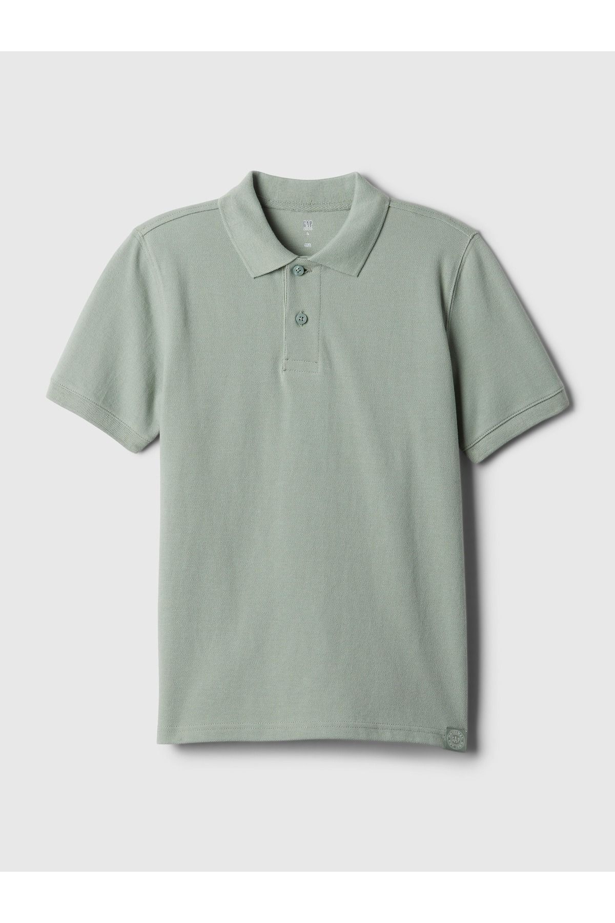 GAP Erkek Çocuk Yeşil Pique Polo Yaka T-Shirt