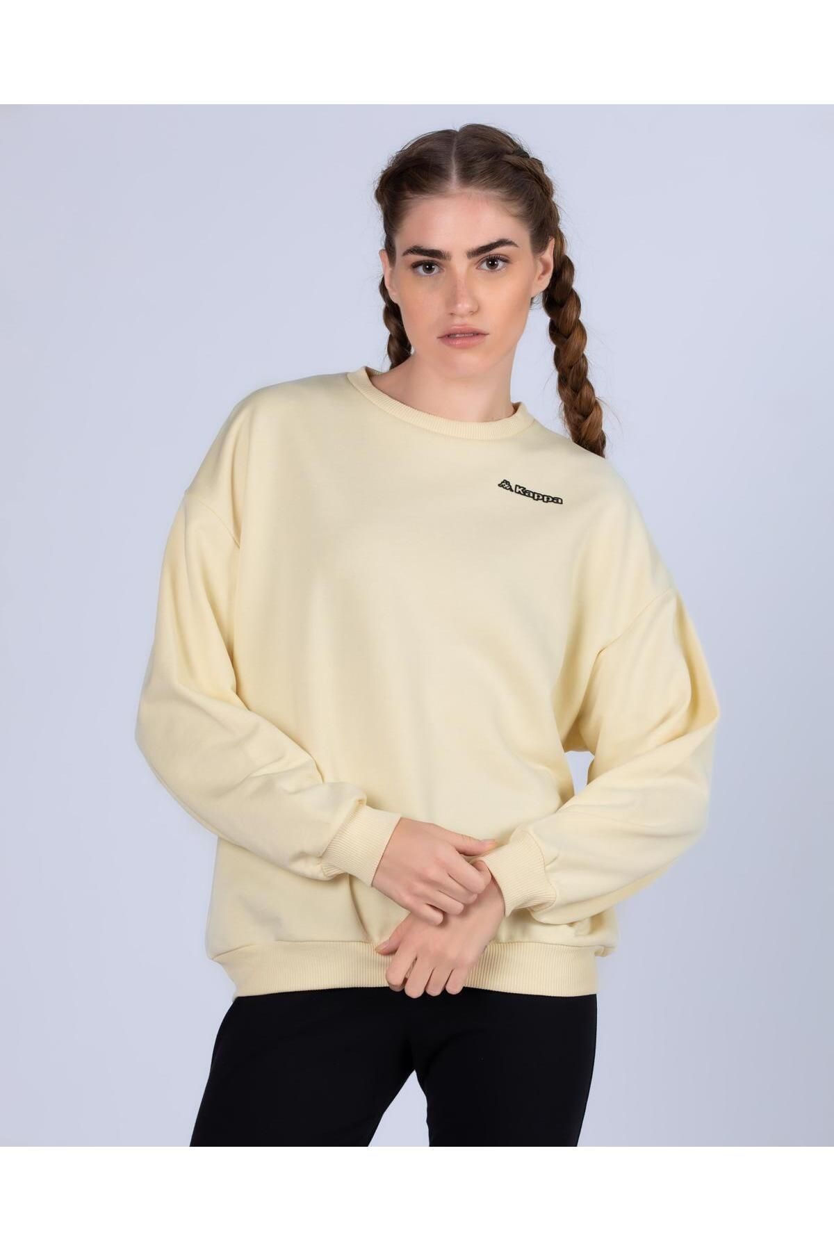 Kappa Logo 365 Deffe Kadın Bej Regular Fit Sweatshirt