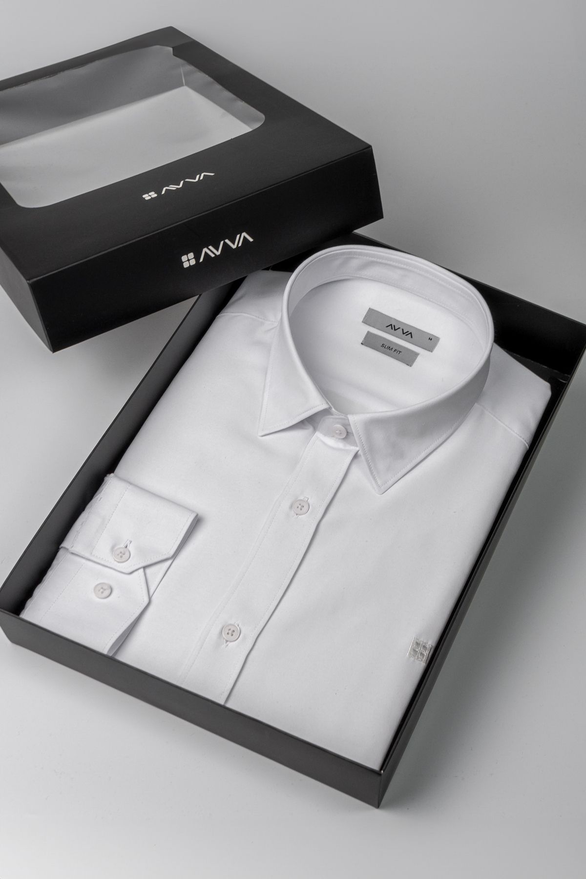 Avva Erkek Beyaz Klasik Yaka Kolay Ütülenebilir Pamuklu Slim Fit Özel Kutulu Gömlek A41Y2235
