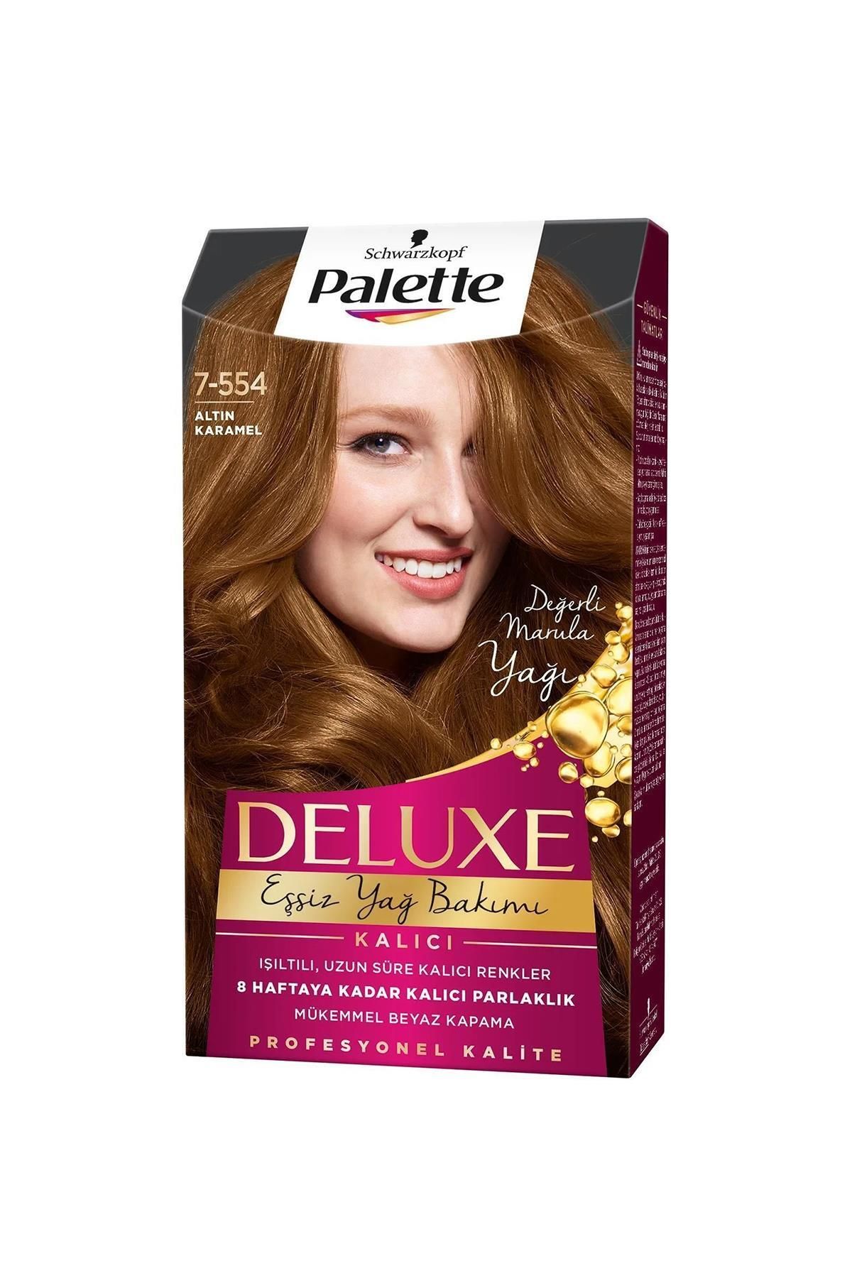 Palette Deluxe Saç Boyası No: 7.554 Altın Karamel