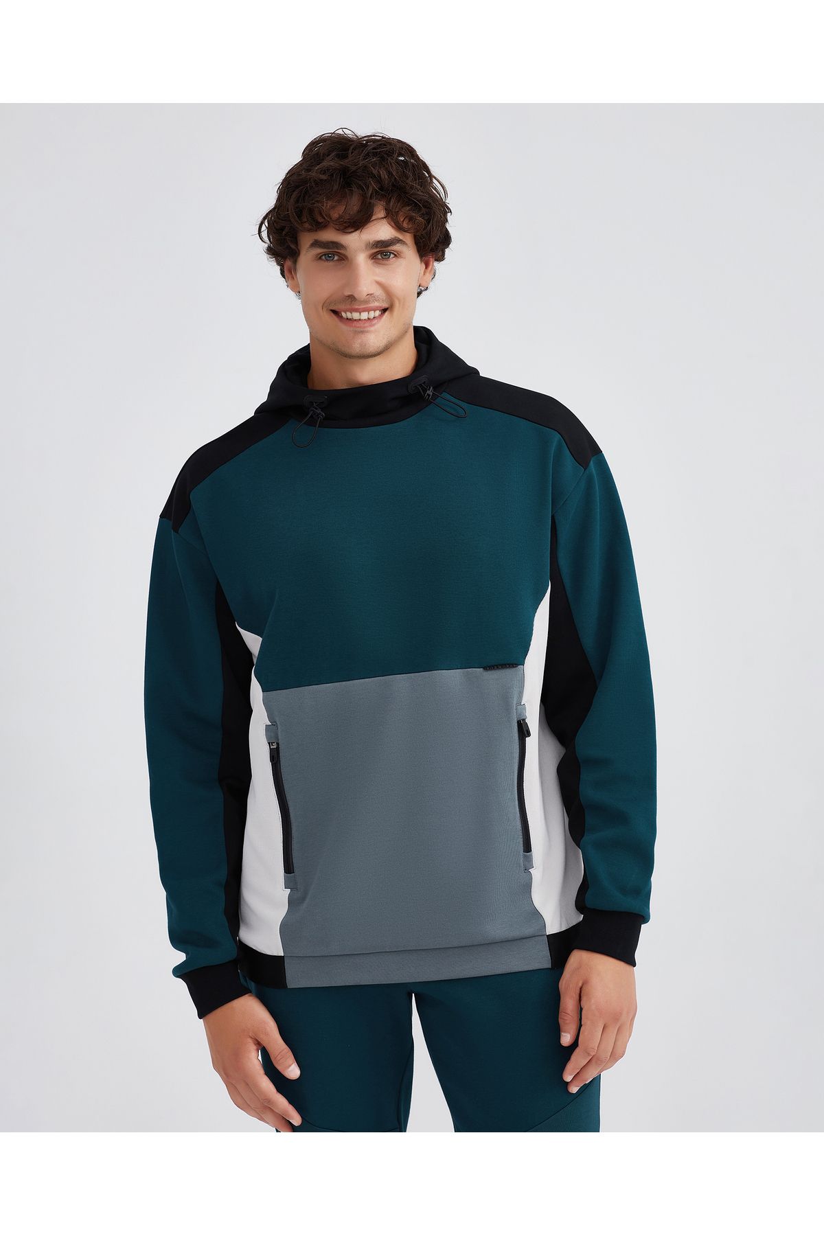 Skechers M 2Xi-Lock Hoodie Sweatshirt Erkek Petrol Sweatshirt S232193-405