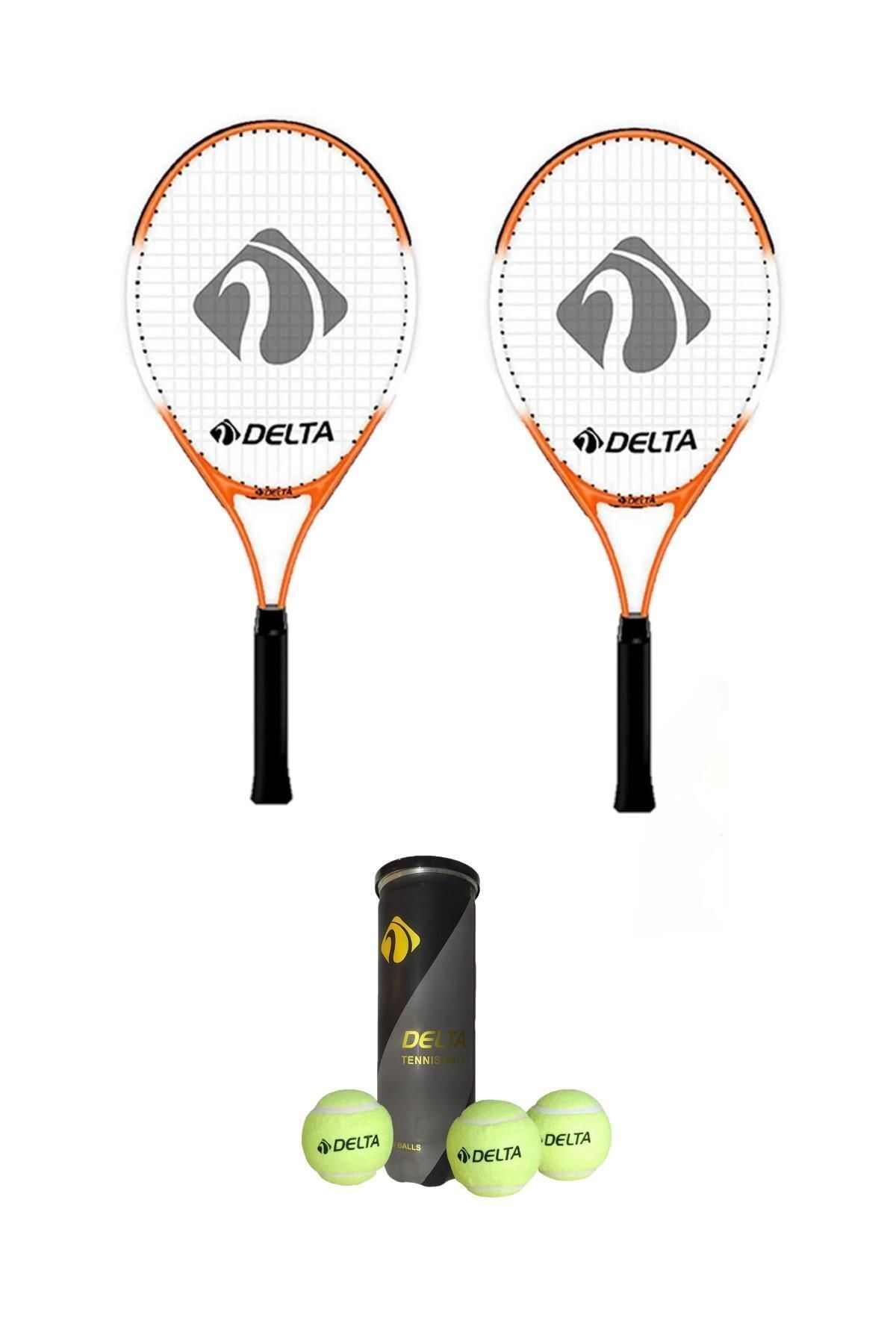 Delta 2 Adet Max Joys 23 İnç Çocuk Tenis Raketi + 2 Adet Tenis Çantası +  3 Adet Prof. Seviye Maç Topu