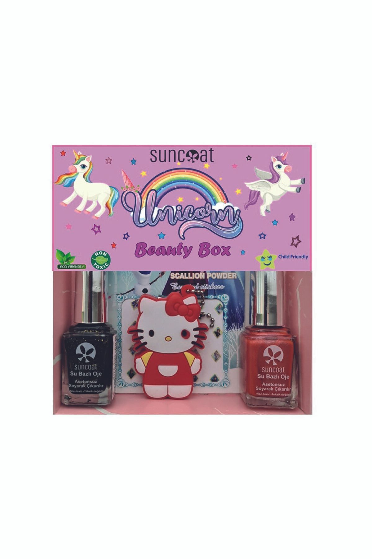 Suncoat Unicorn Beauty Box - Black Glitter - Su Bazlı Çocuk Ojesi Ve Çocuk Kişisel Bakım