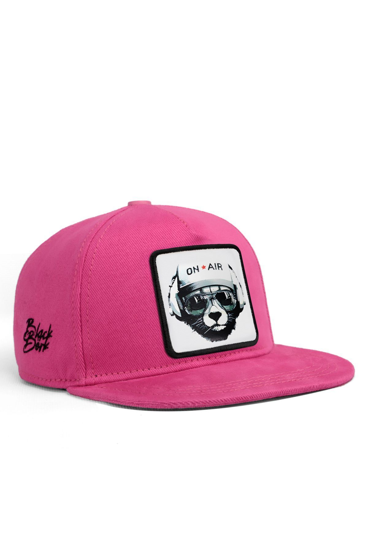 BlackBörk V1 Hip Hop Kids Ayı - 1bs Kod Logolu Unisex Pembe Çocuk Şapka (CAP)