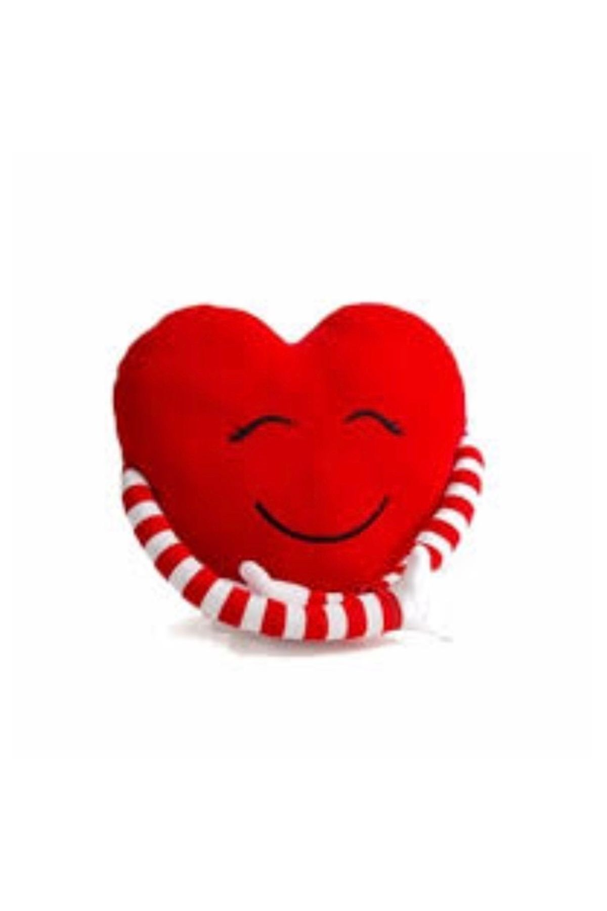 AZİZ OYUNCAK 25 Cm Kollu Sarılan Peluş Kırmızı Kalp Yastık Gülen Emoji 14 Şubat Sevgililer Günü