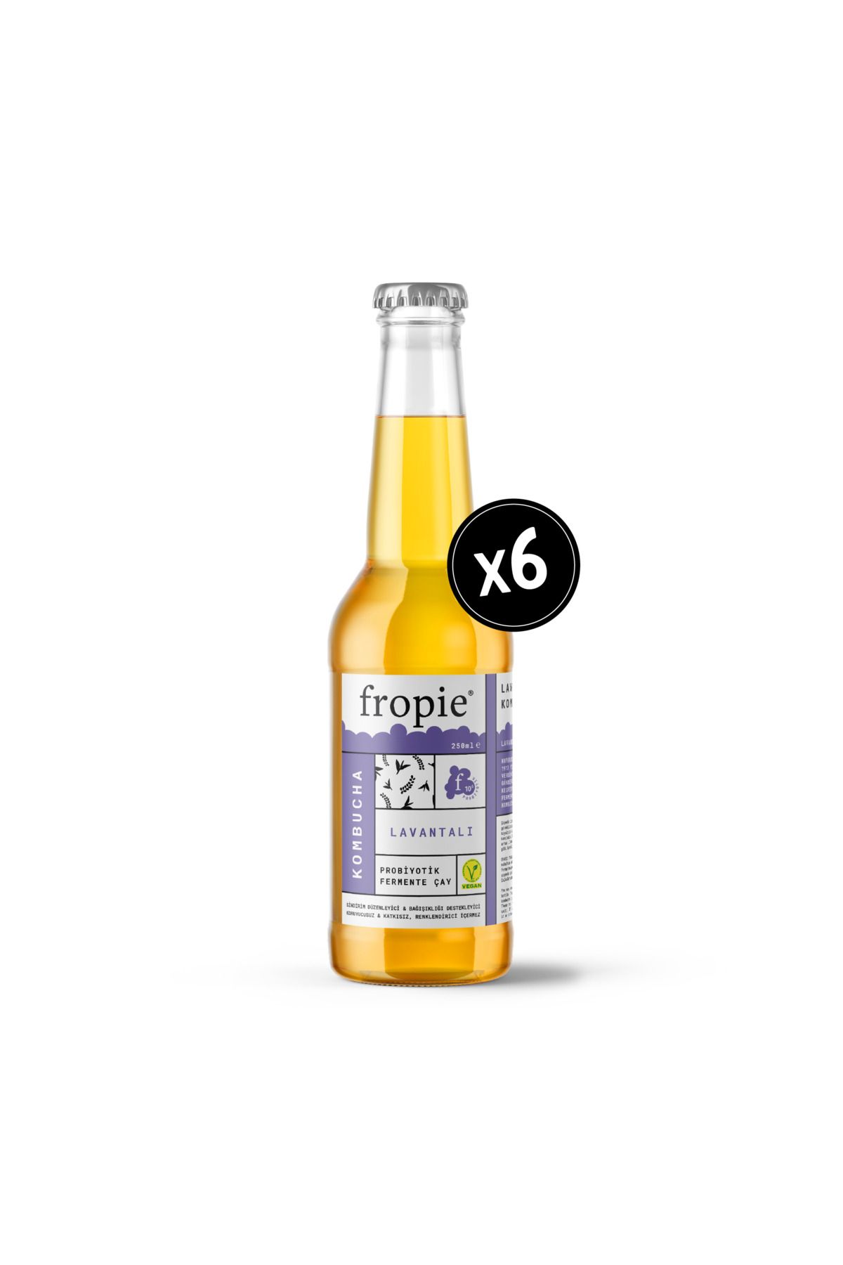 FROPİE Lavantalı Probiyotik Kombucha - 250 ml - 6 Adet