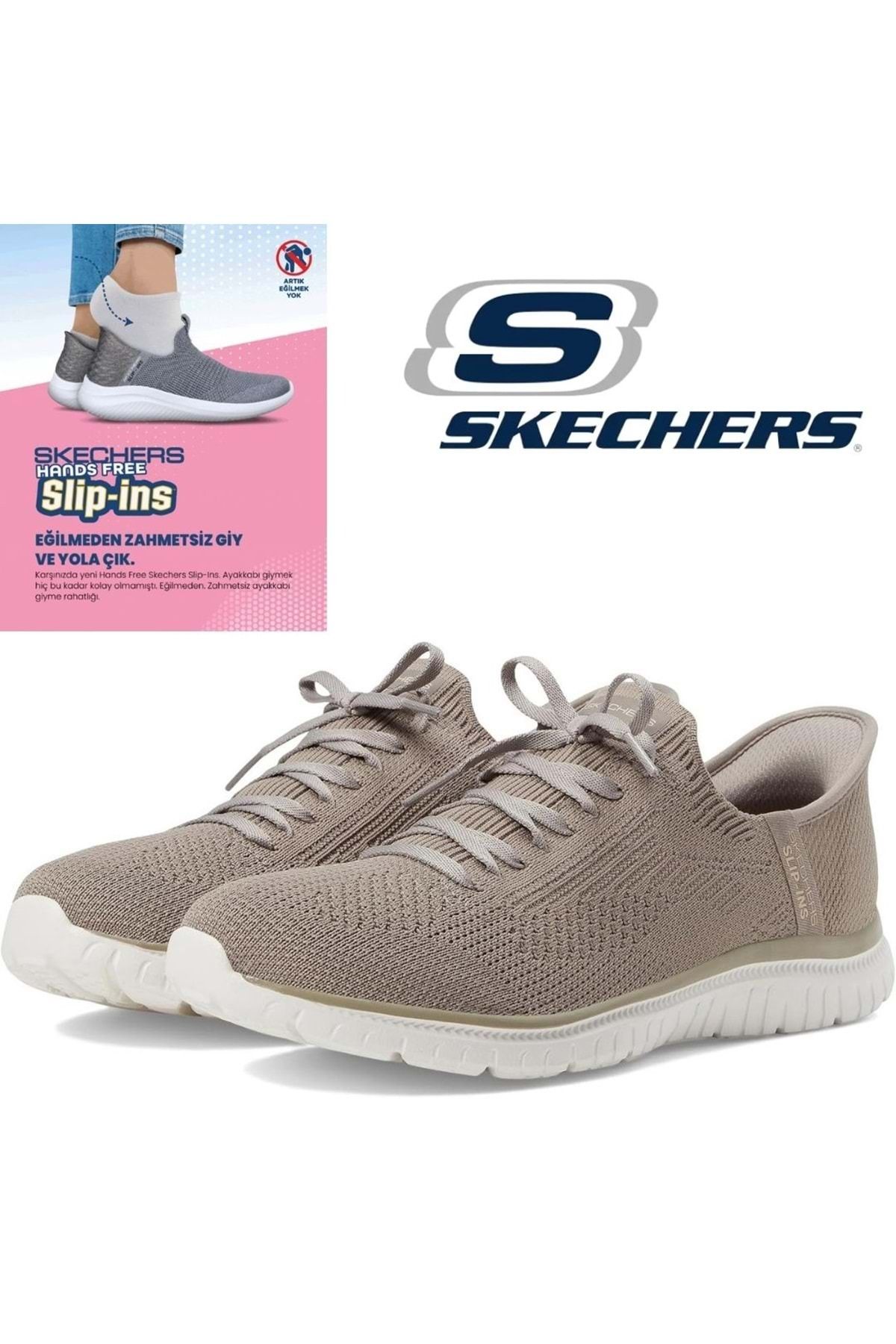 Skechers Virtue Divinity 104421 Slip-ins Günlük Kadın Spor Ayakkabı Bej