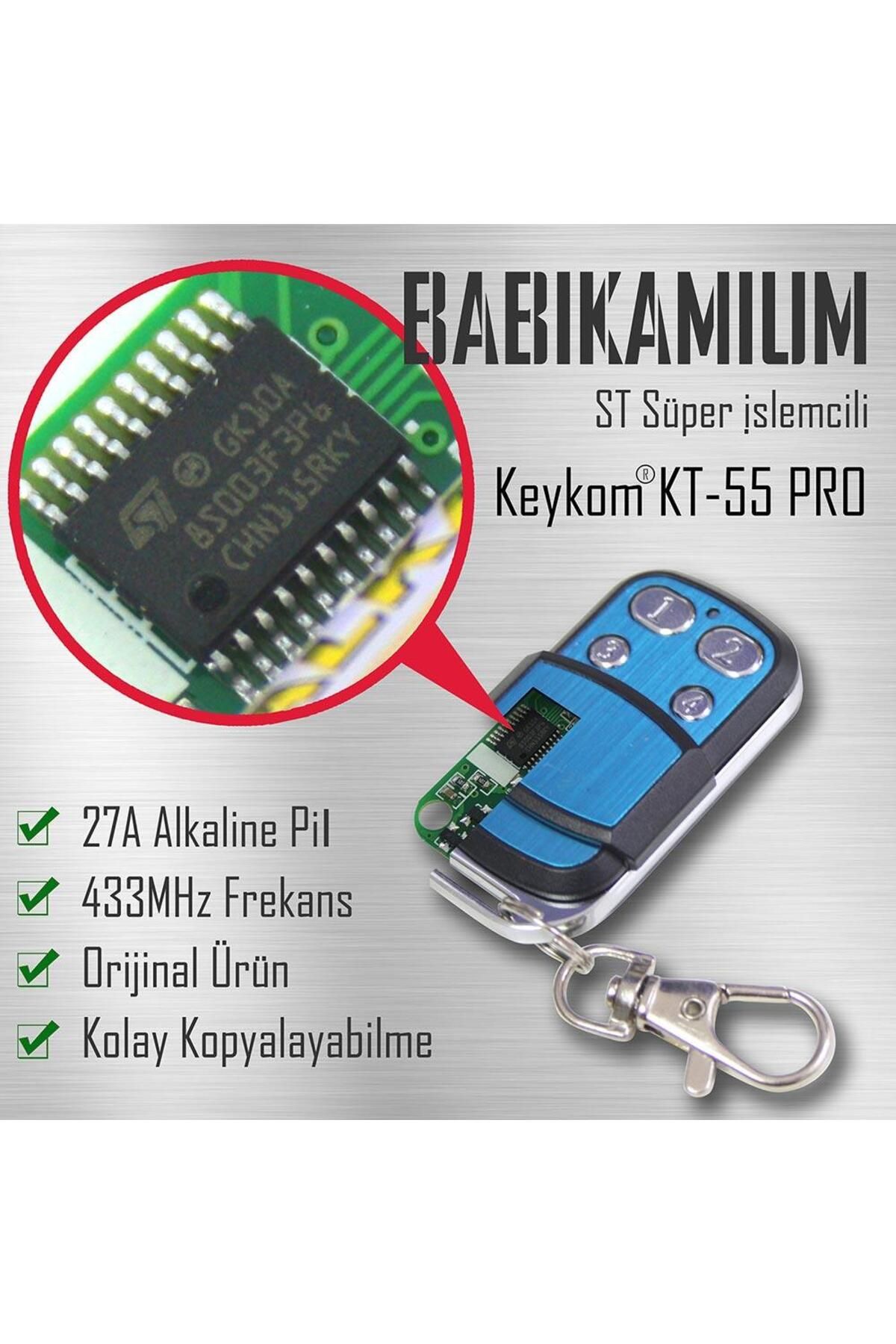 babikamium Kt-55 Pro Süper Işlemcili Garaj Kepenk Bariyer Kapı Oto Alarm 433mhz Programlanabilir Akıllı Kumanda