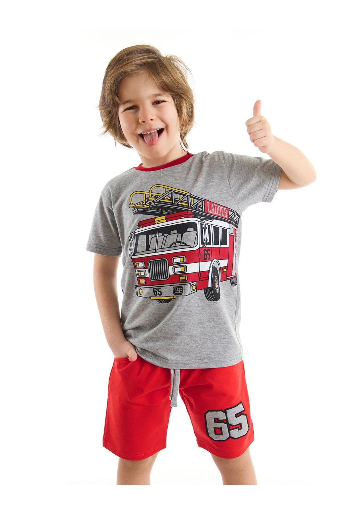 MSHB&G İtfaiye Erkek Çocuk T-shirt Şort Takım