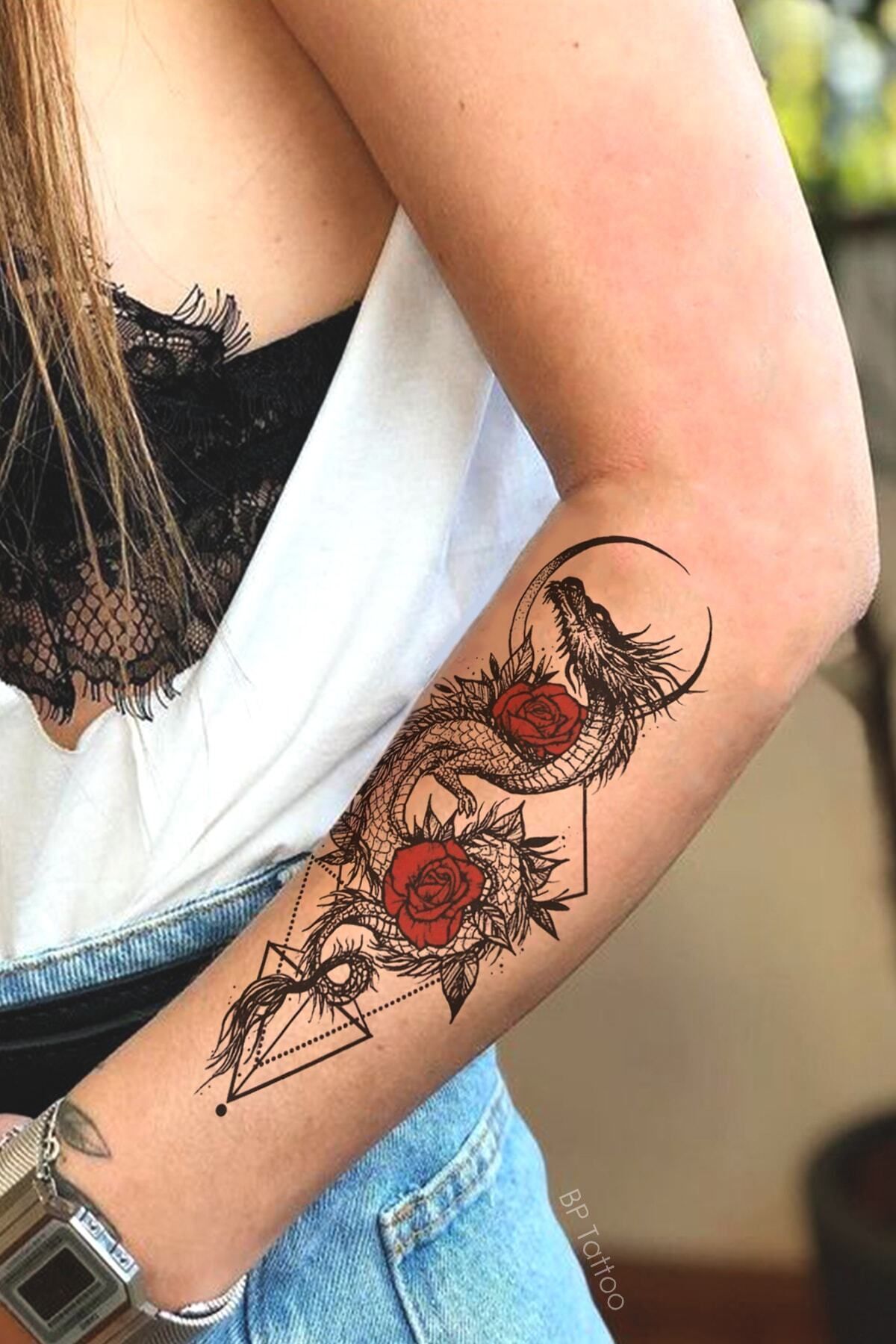 BP Tattoo Gül Ve Ejderha Dövmesi