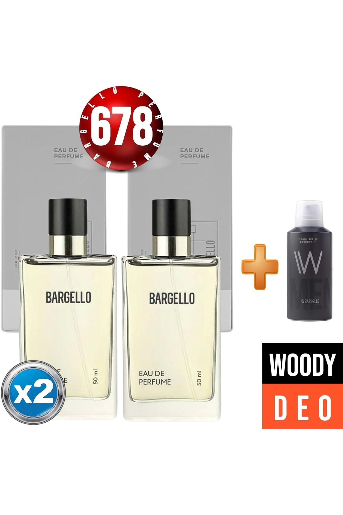 Bargello Parfüm 678x2(2adet) Woody Bay 50 Ml + Woody Deodorant Bay 150 Ml