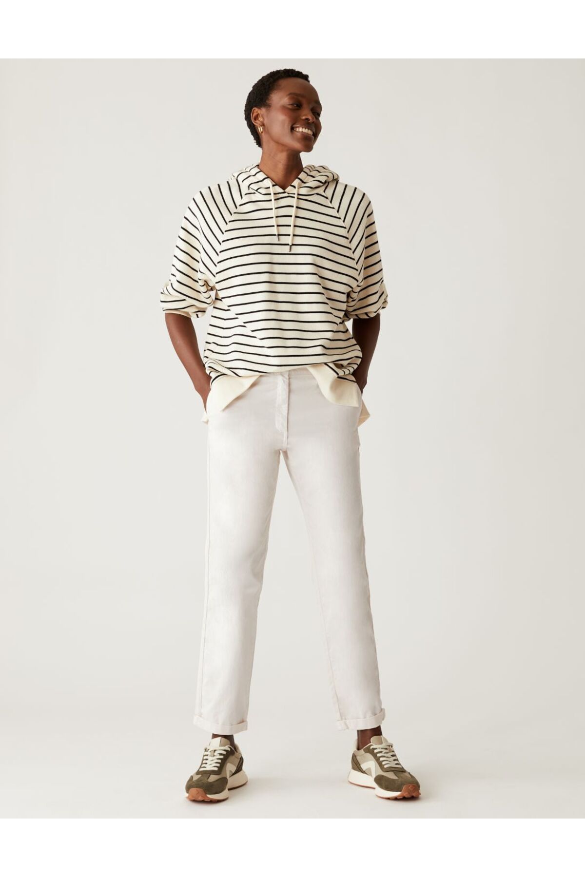Marks & Spencer Yüksek Bel Slim Fit Chino Pantolon