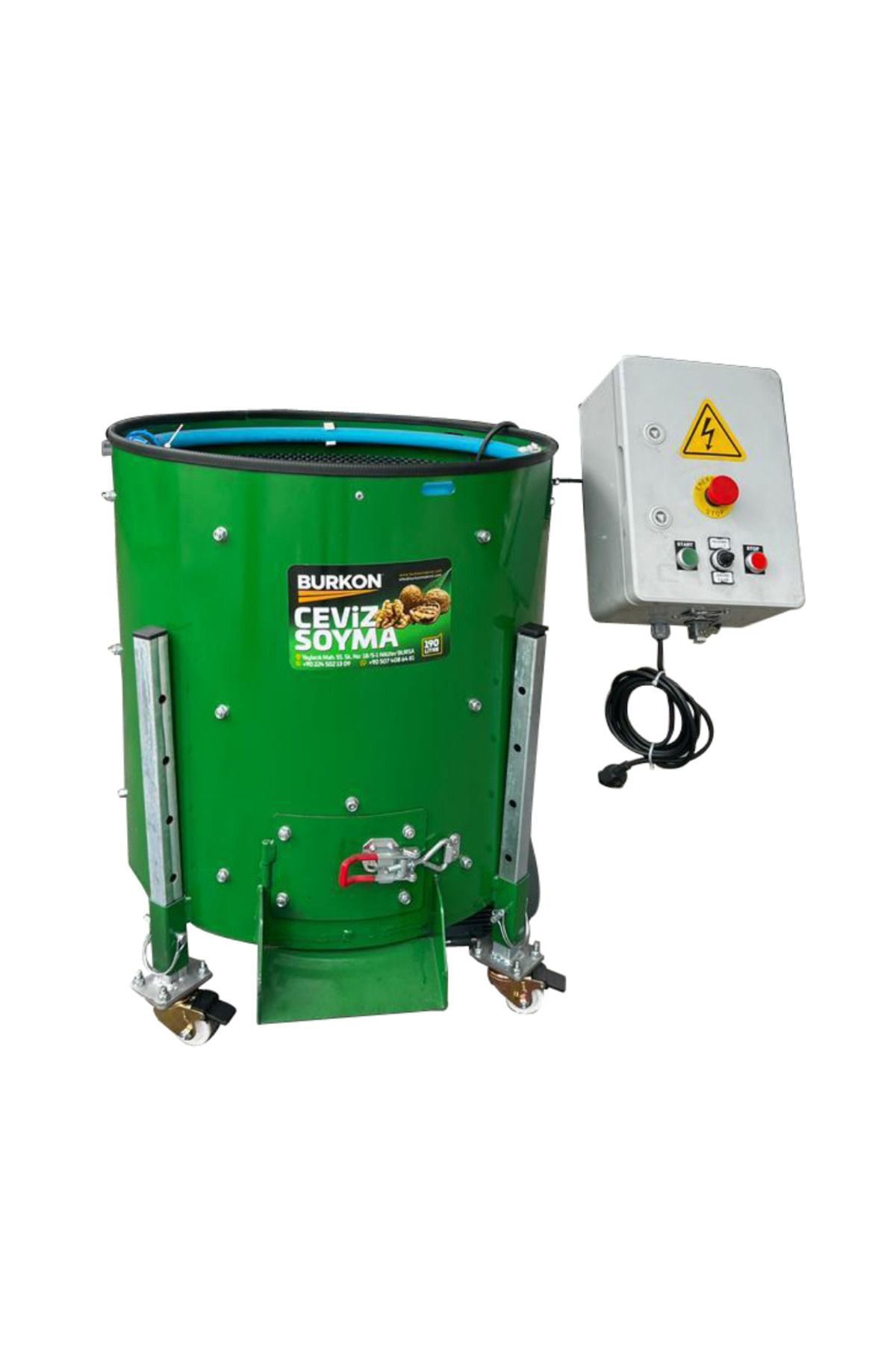 BURKON MAKINE Burkon 190 Litre Rendeli Devir Ayarlı Ceviz Soyma Makinesi