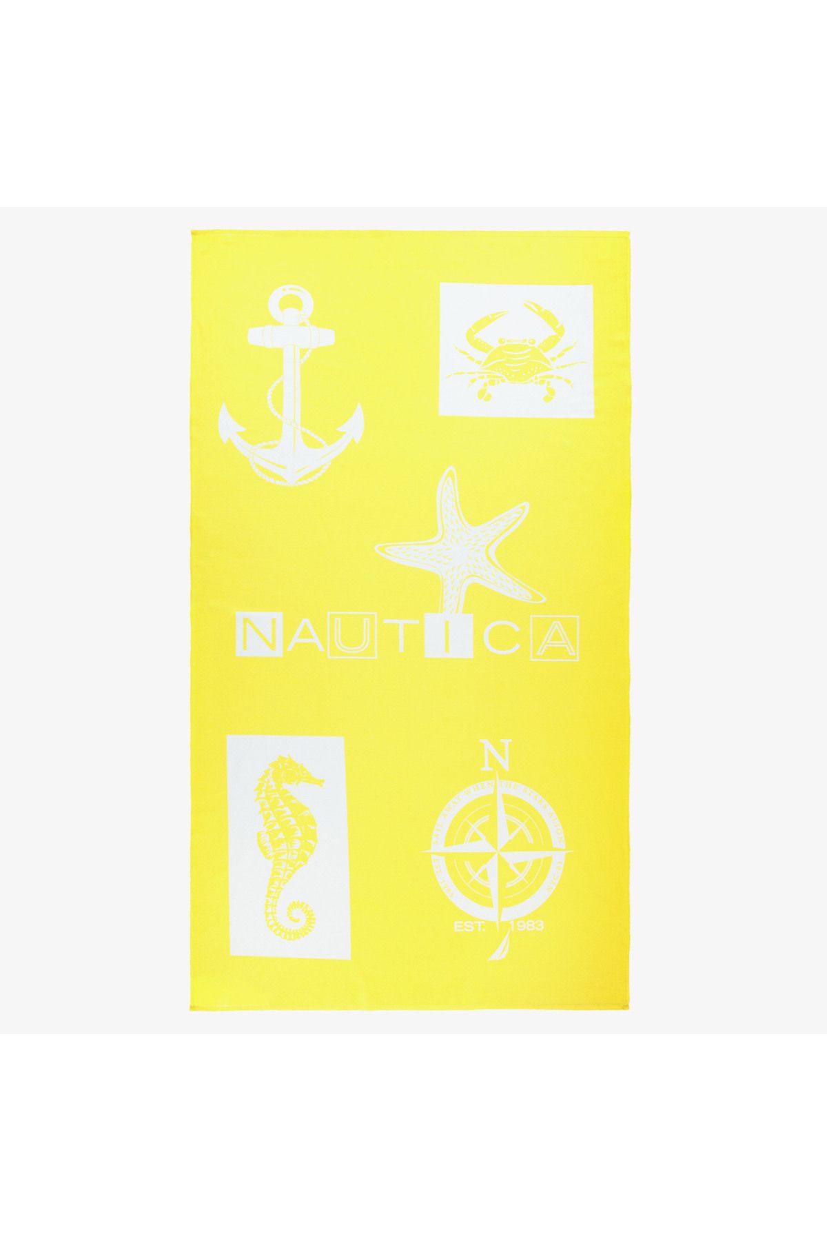 Nautica Unısex Sarı Desenli Havlu