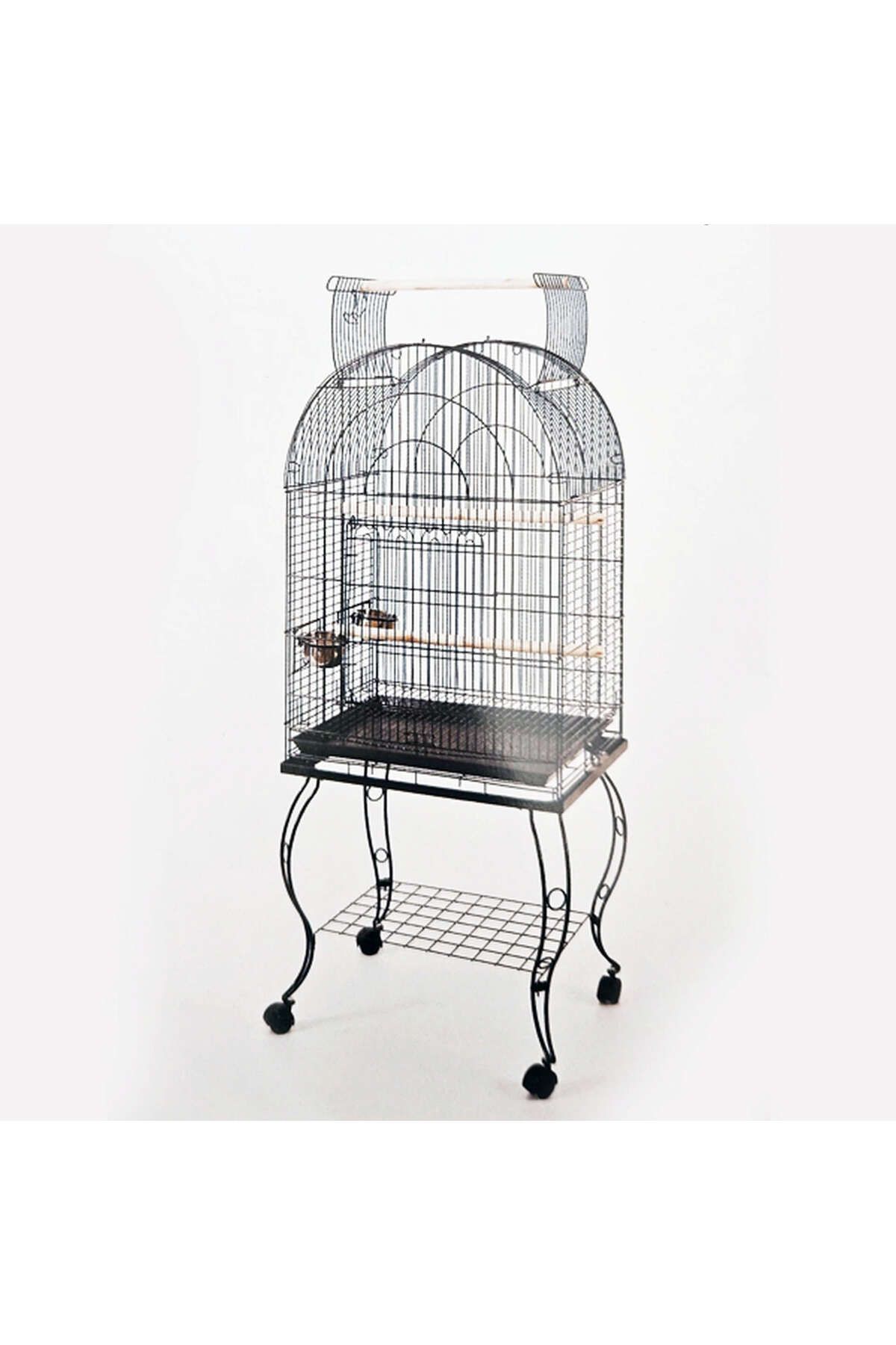 Qh Pet Cage Sehpalı Papağan Kafesi Dövme Demir (63 x 44 x 137) 316105