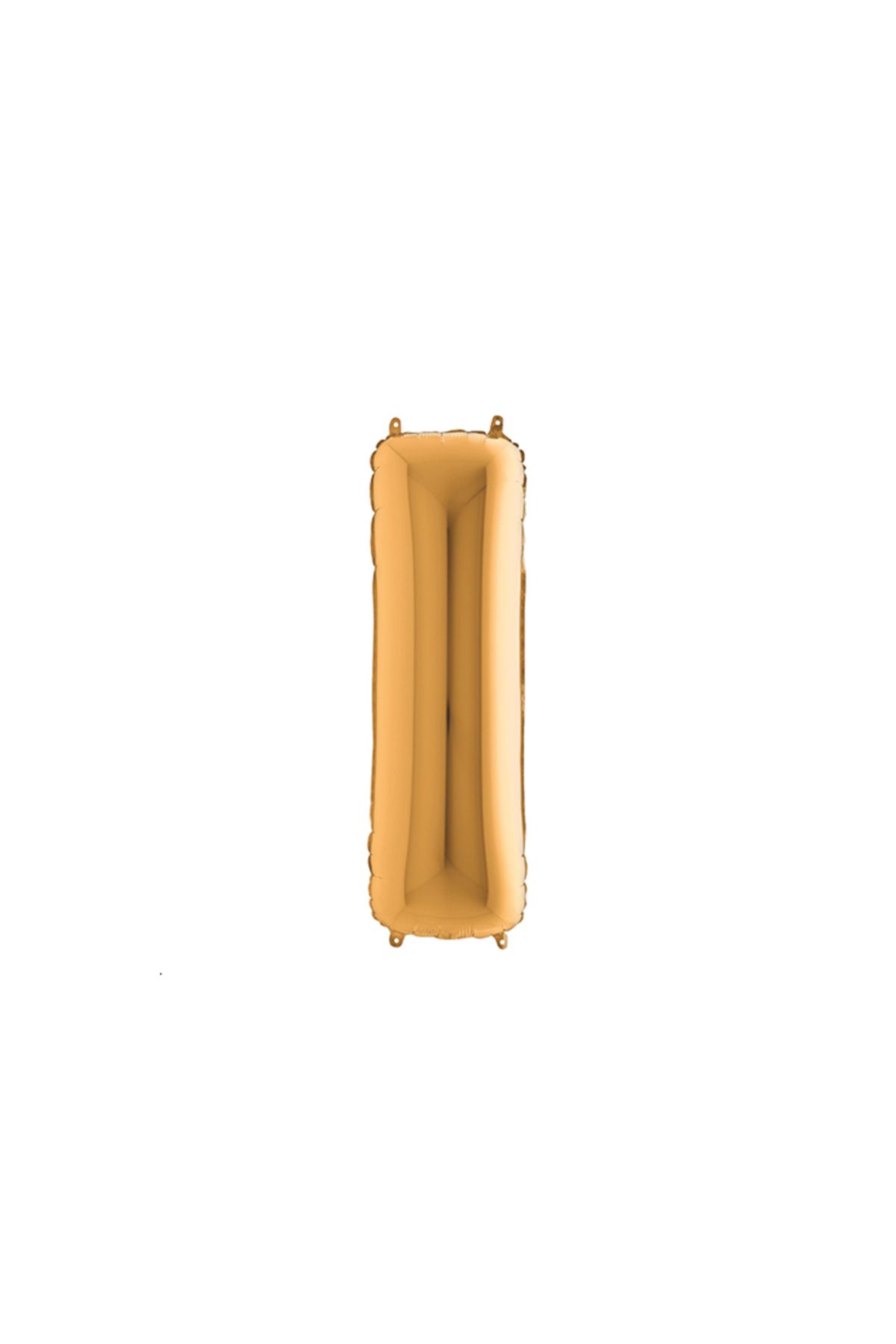 Bimotif Harfli folyo balon, altın renkli parlak, 102cm I Harfi 1 adet