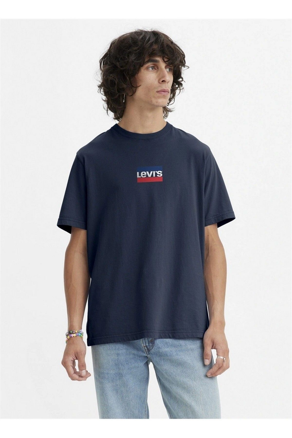 Levi's T-shirt Erkek T-shirt Lacivert Beden : L