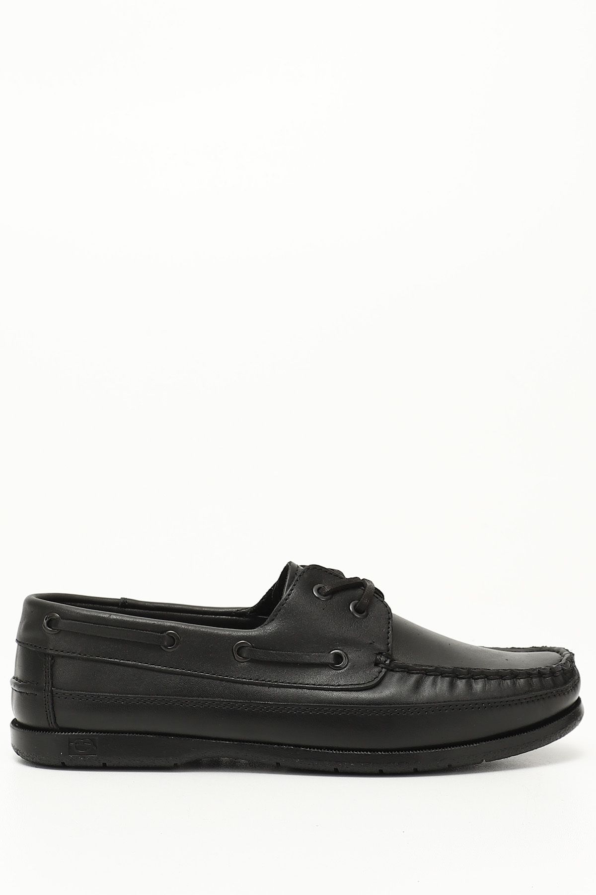 GÖNDERİ(R) Siyah Gön Hakiki Deri Bağcıklı Erkek Günlük Ayakkabı 26490