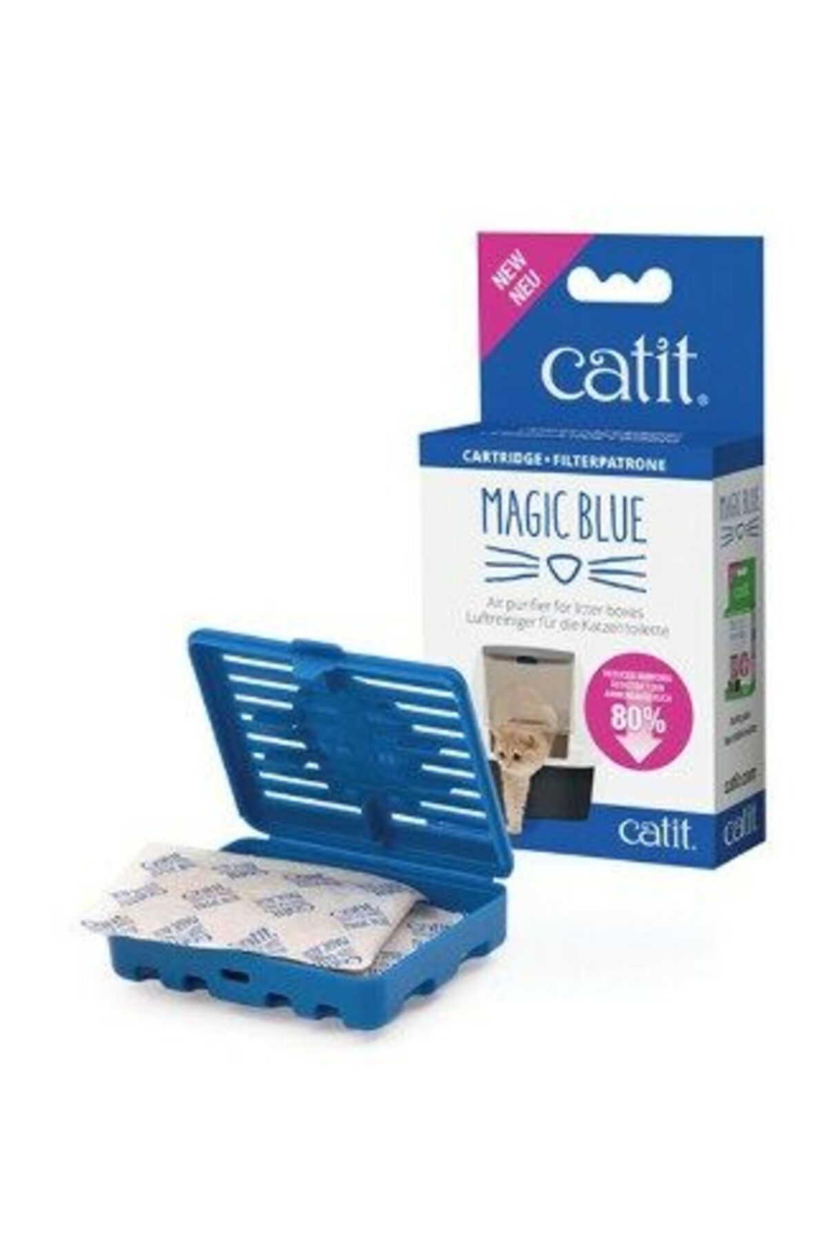 Catit Magic Blue Tuvalet Kabı Koku Giderici 2 Kartuşlu