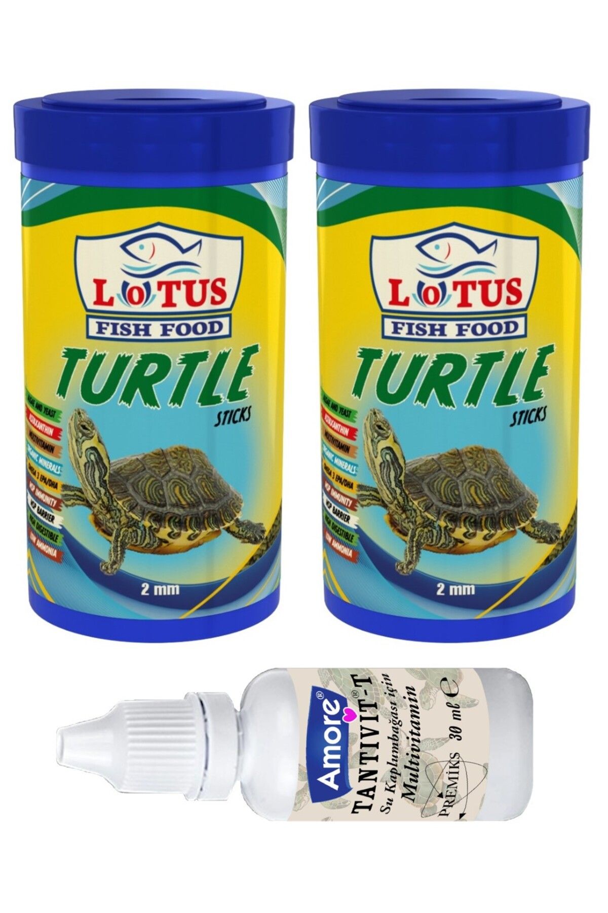 Lotus Turtle Green Sticks 2x100ml Kutu Kaplumbağa Yemi Ve Multivitamin