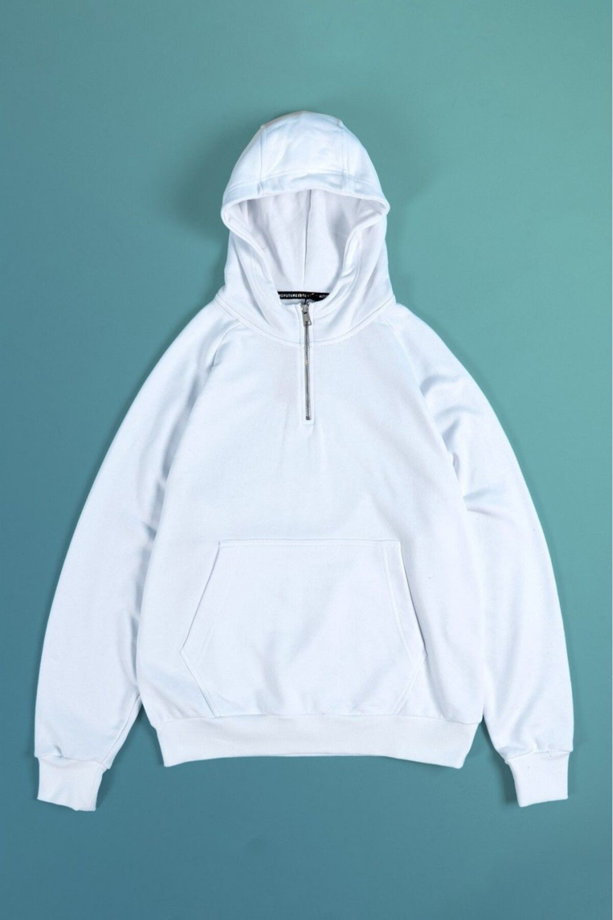 No Future Fermuarlı Oversize Erkek Hoodie Nf0337by