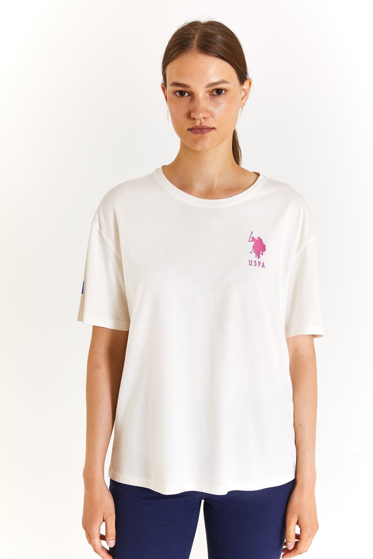 U.S. Polo Assn. DUSPA-IY24 US Polo Assn Kadın T-shirt 1804499 Beyaz