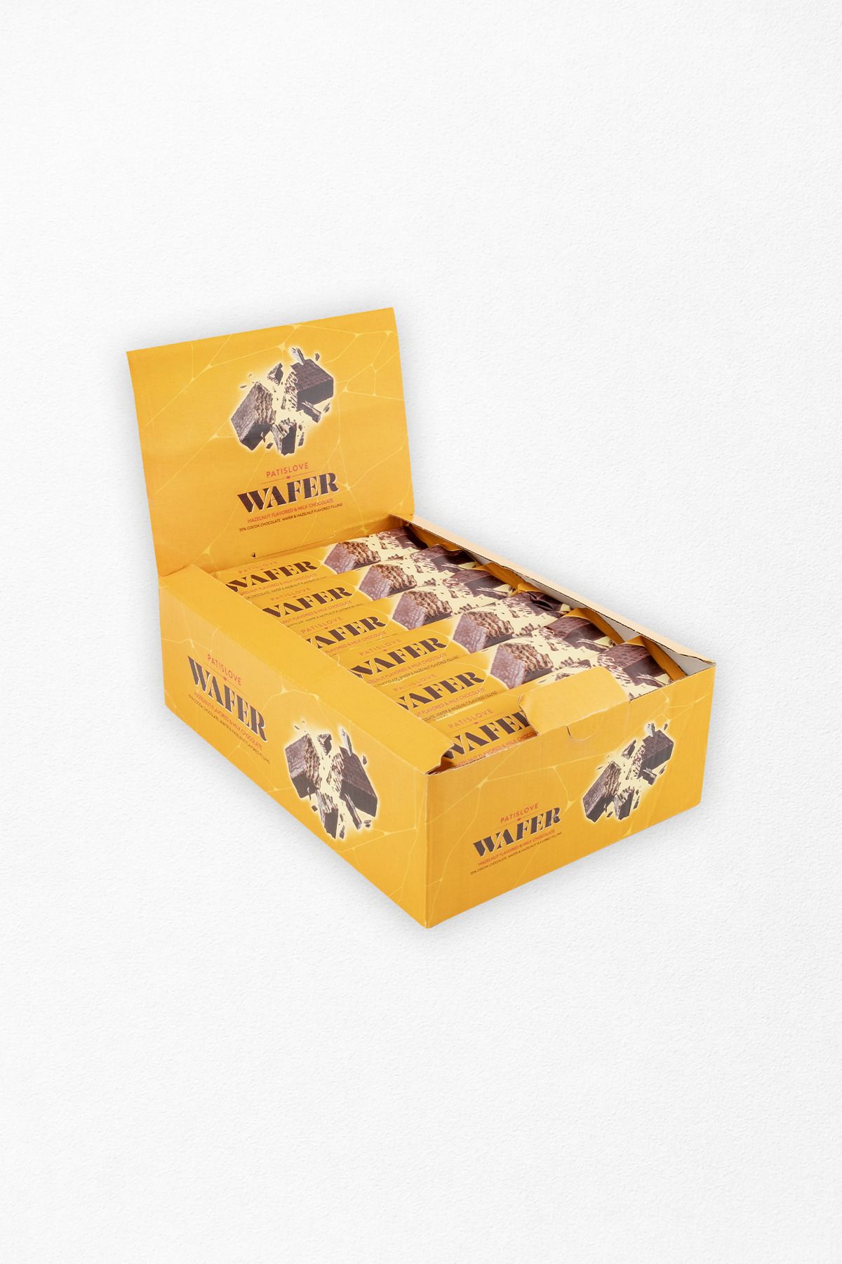 Patiswiss Patislove Wafer Gofret Sütlü Çikolatalı Fındık Aromalı 36g x 24 Adet