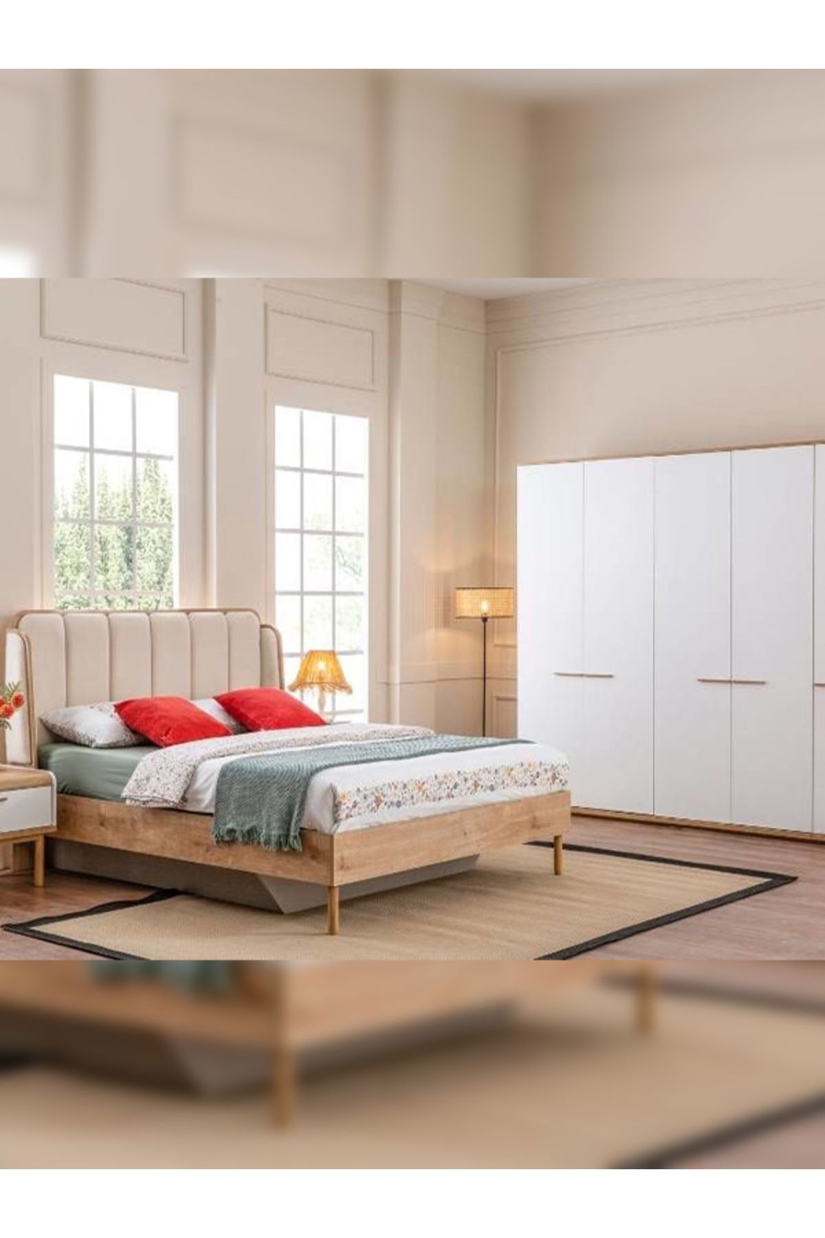 HEKAHOME Linda Modern Yatak Odası Seti | Çok Fonksiyonlu Depolama ile Pratik