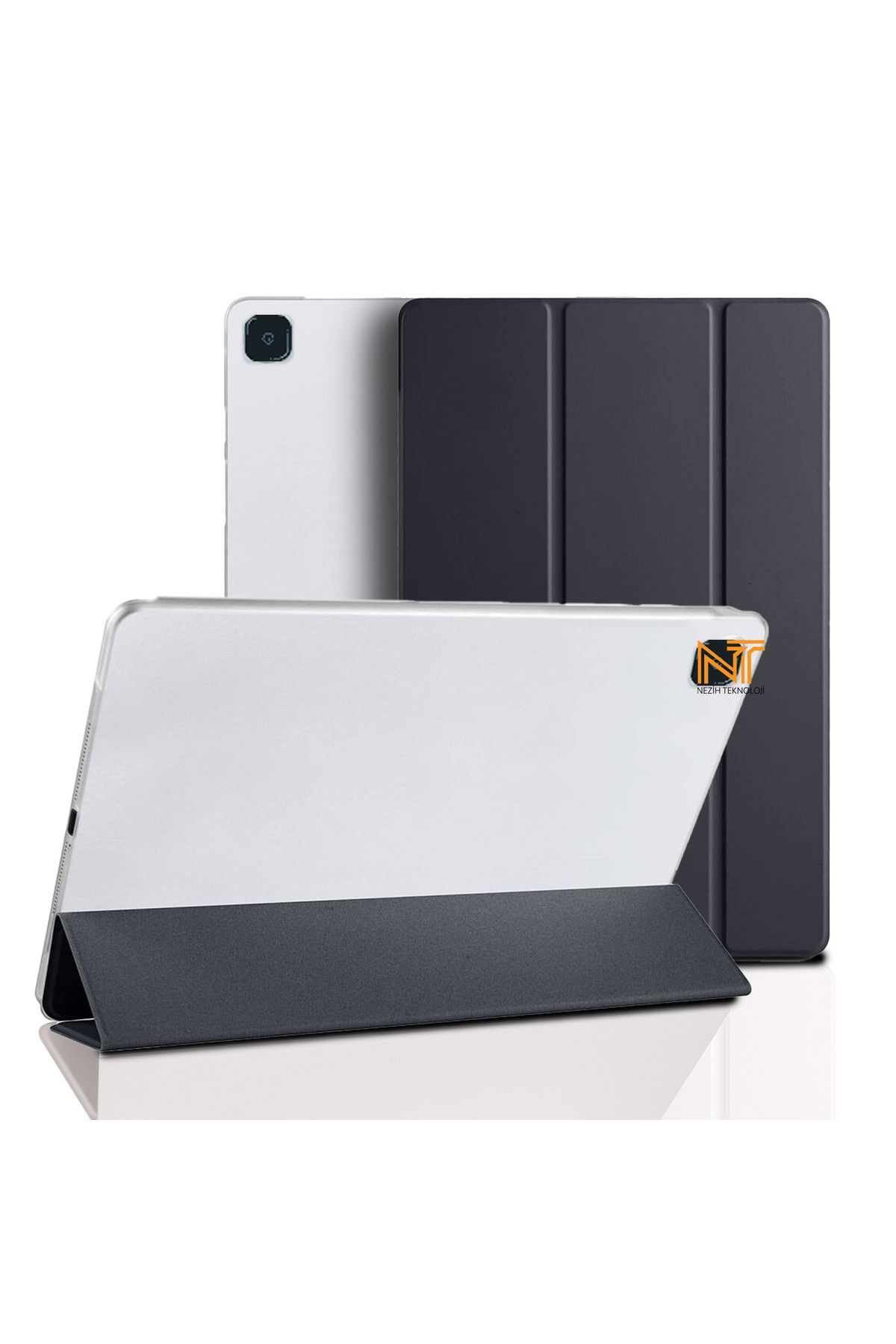 Nezih Case Galaxy Tab S6 Lite P610 Uyumlu Pu Deri Arkası Sert Mika Smart Cover Standlı Tablet Kılıfı