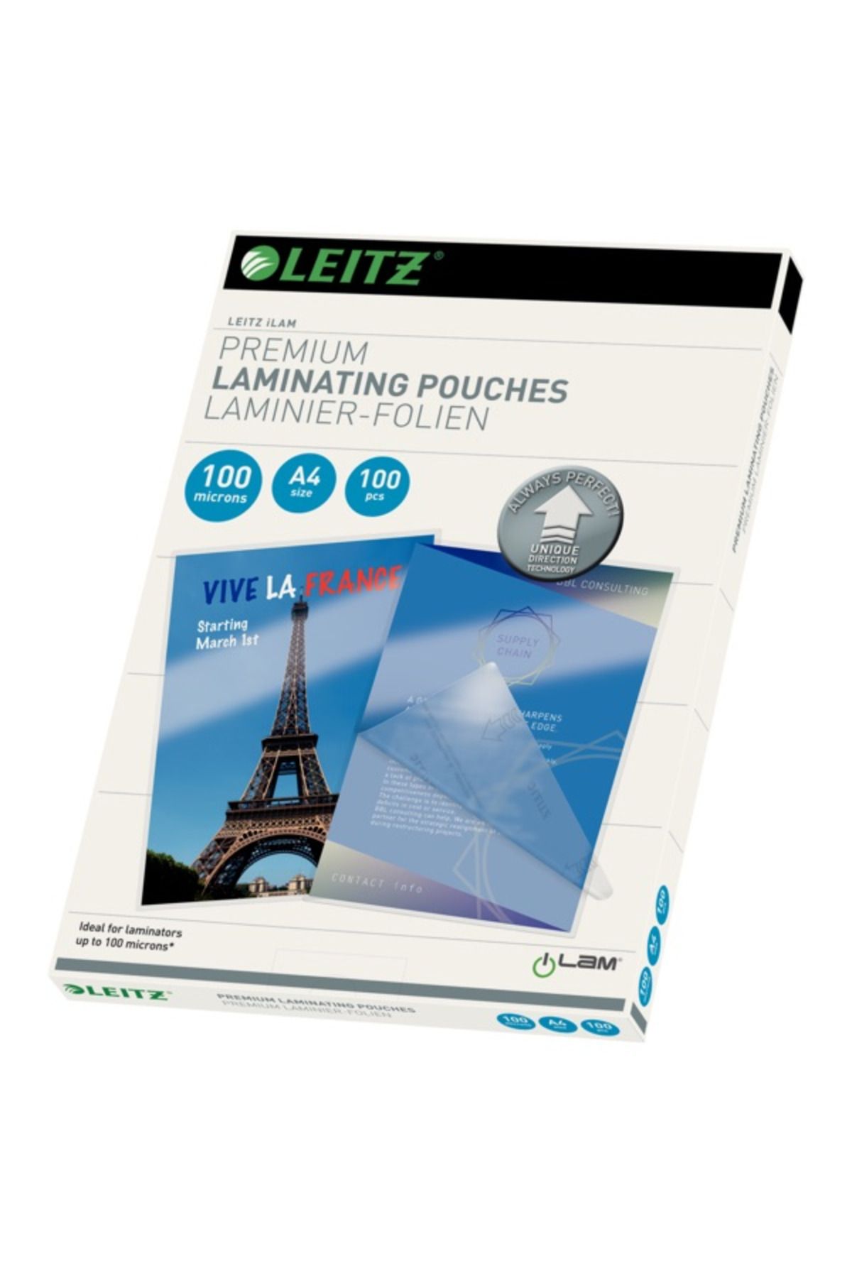 Leitz Laminasyon Filmi A4 100mıc 100 Lü L-7480 1 Paket