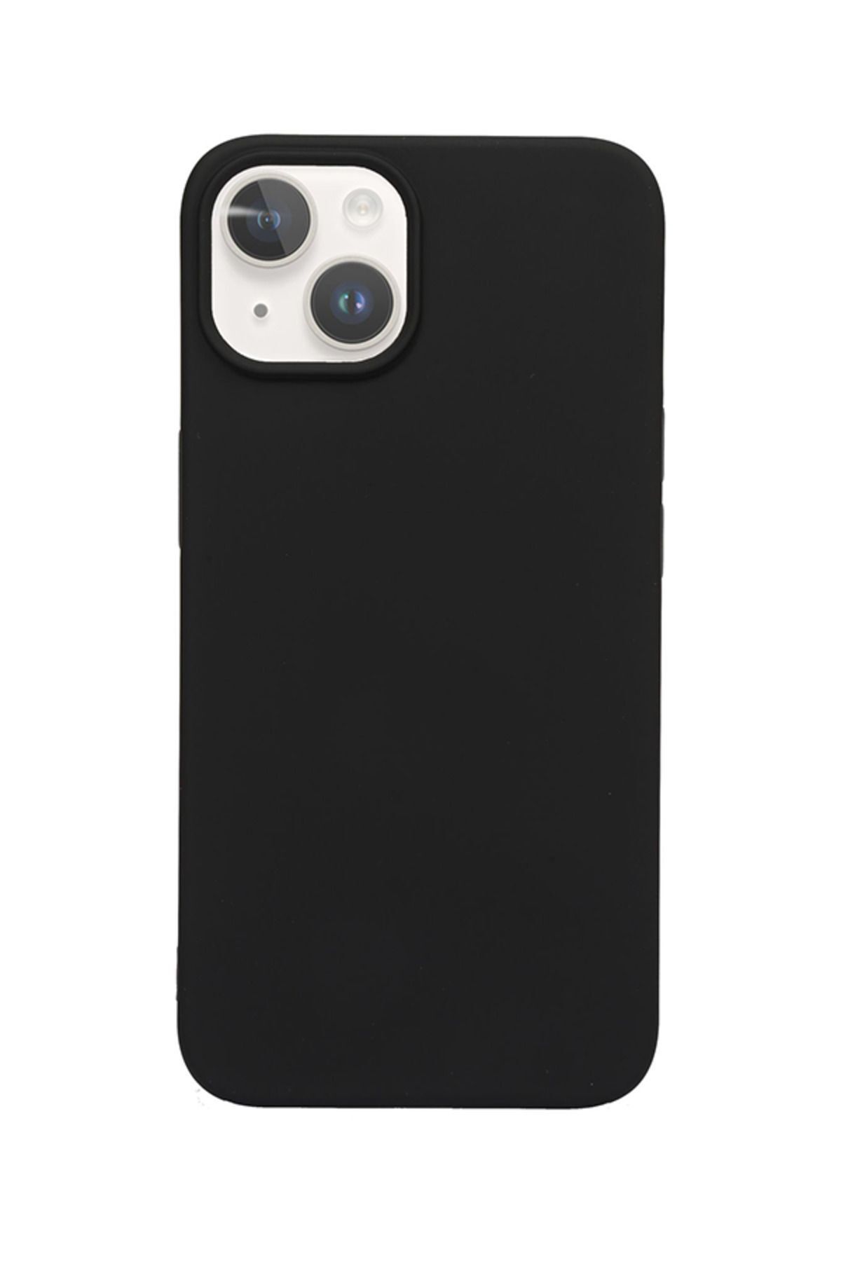 TrendCell Iphone 14plus/15plus Uyumlu Içi Kadife Lansman Silikon Kılıf Kapak Siyah
