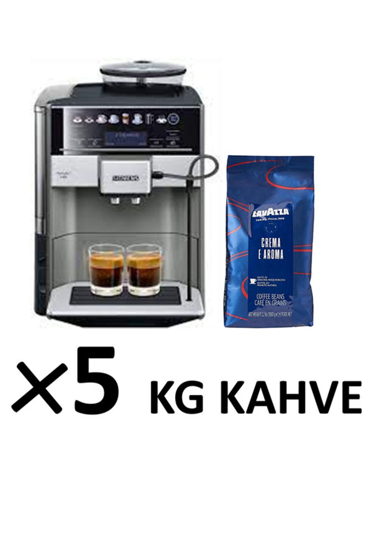 Siemens TE655203RW EQ.6 Plus Tam Otomatik Espresso Makinesi 5 Kg Lavazza Kahve Hediyeli