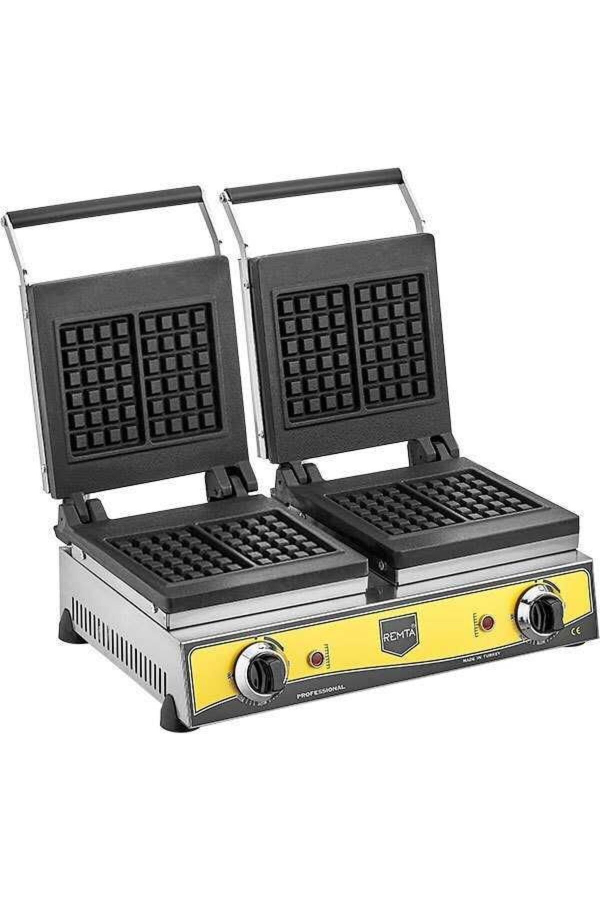 Remta Çiftli Kare Desen Waffle Makinesi W14
